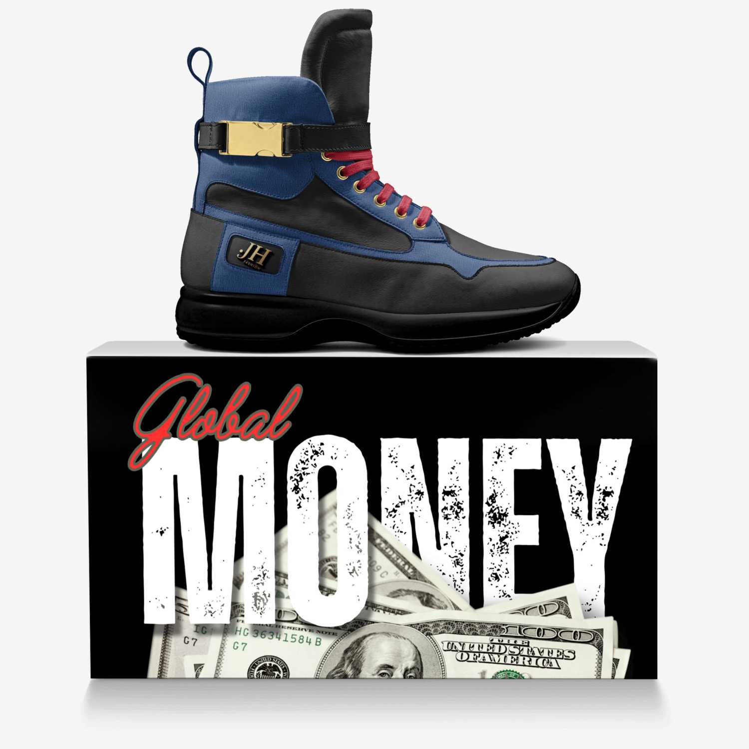 Hip-Hop Legend  custom made in Italy shoes by John Hopkins | Over box view