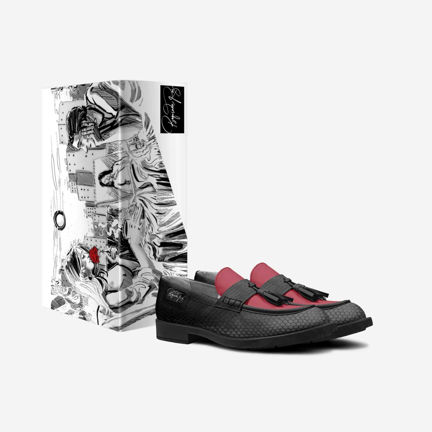 Boqorada Raz custom made in Italy shoes by Selena A Razo Bell | Box view