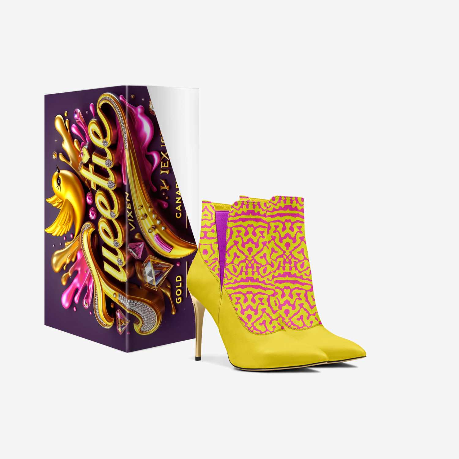 Tweetie Vixen custom made in Italy shoes by Bullish Boutique | Box view