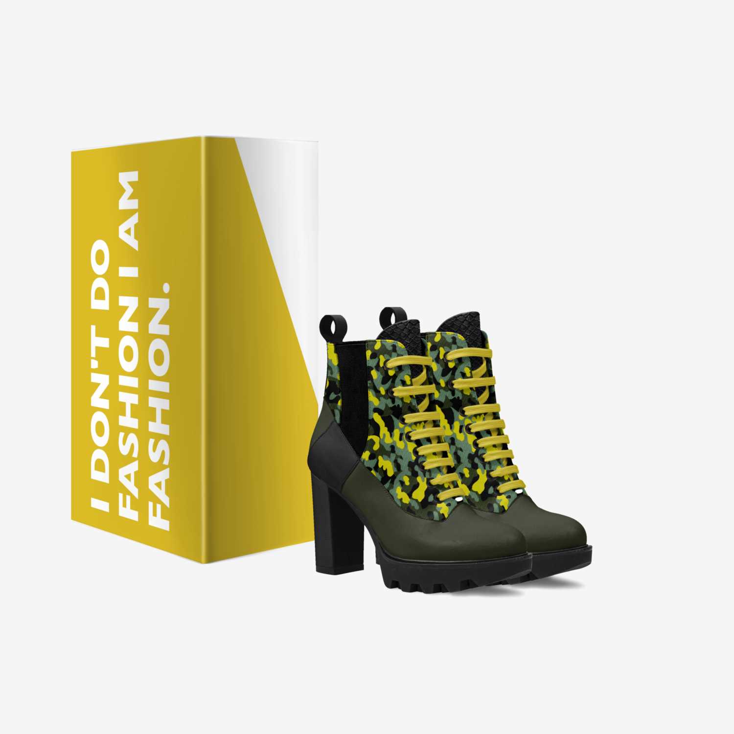 Military Maven  custom made in Italy shoes by Michelle Schager | Box view