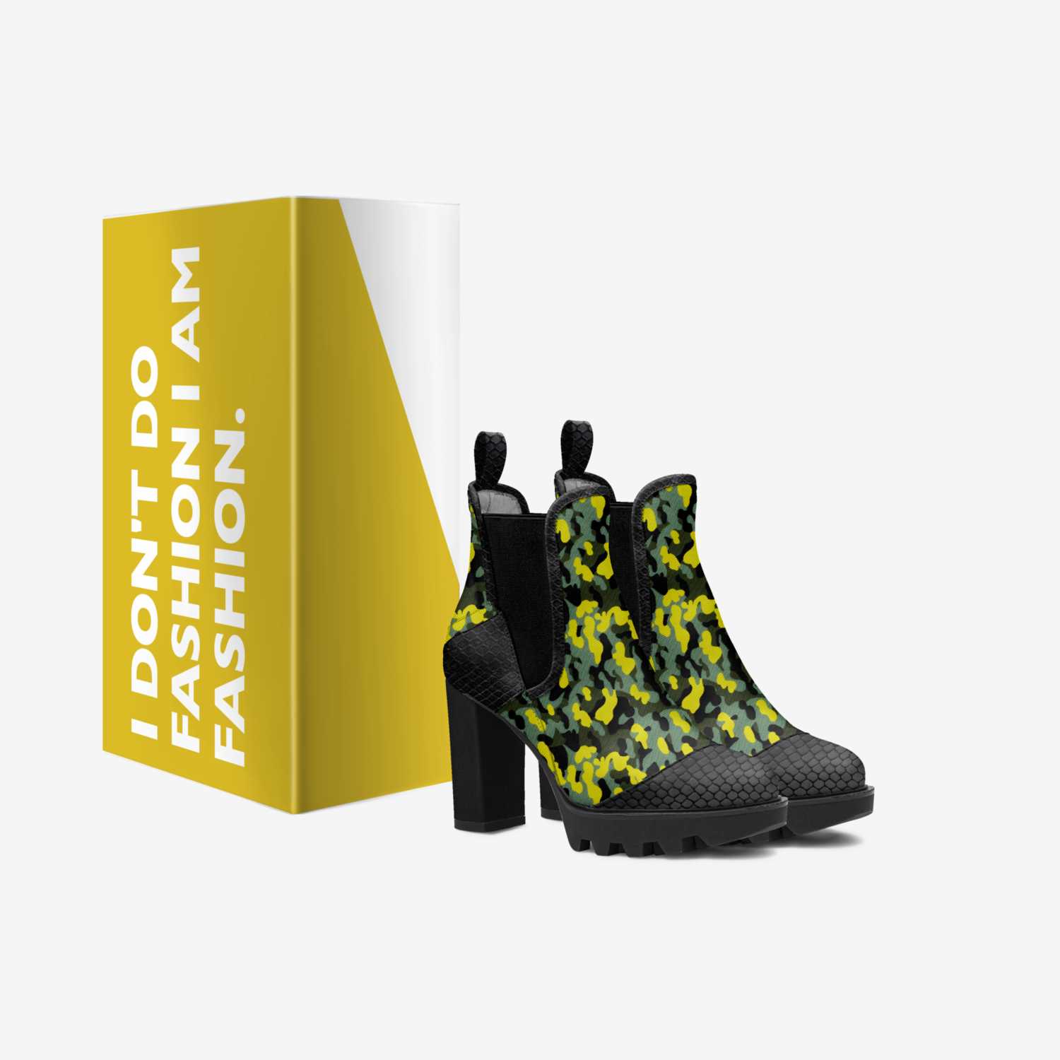 Military Maven  custom made in Italy shoes by Michelle Schager | Box view