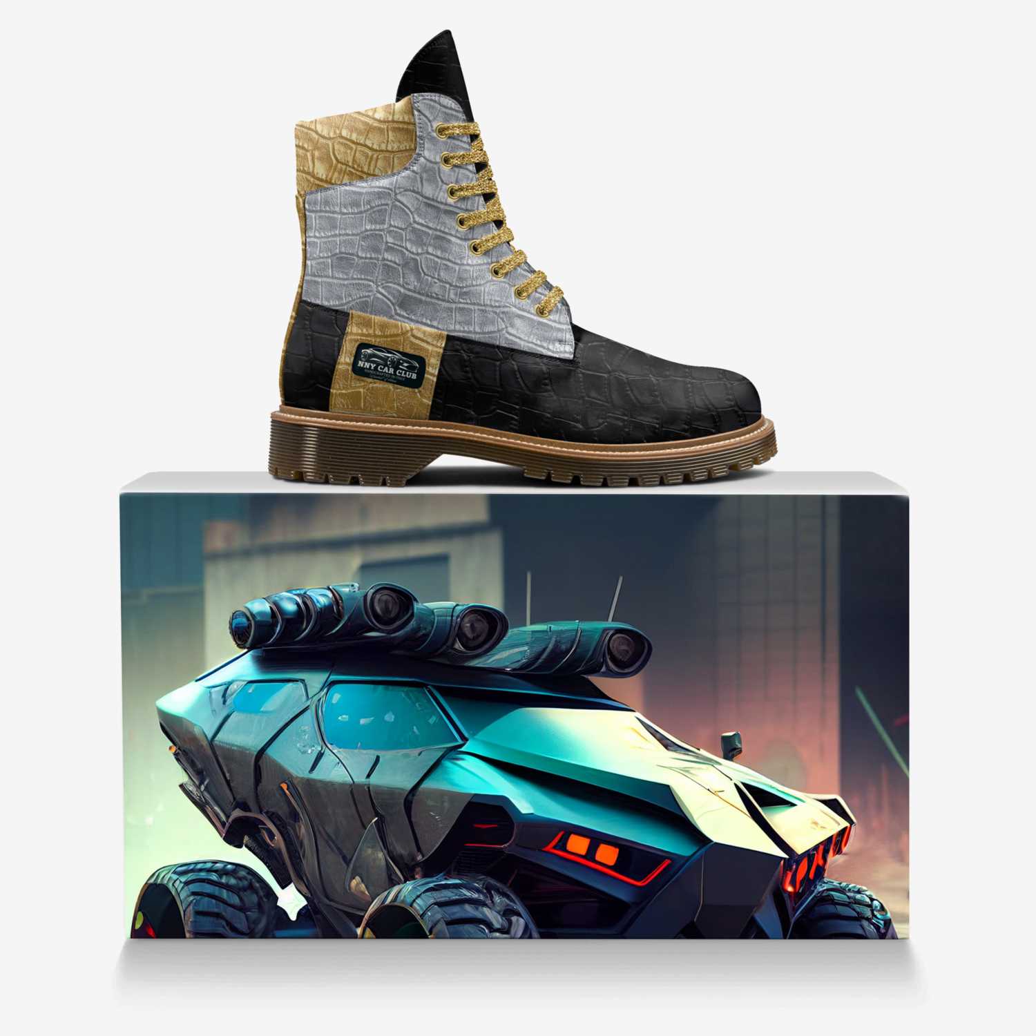 NNYCARCLUB custom made in Italy shoes by Micheal Todd | Over box view