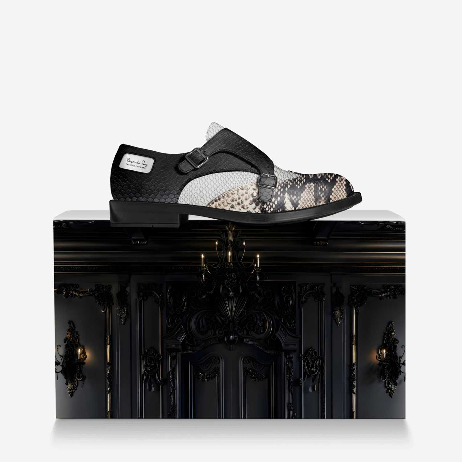 Boqorada Raz custom made in Italy shoes by Selena A Razo Bell | Over box view