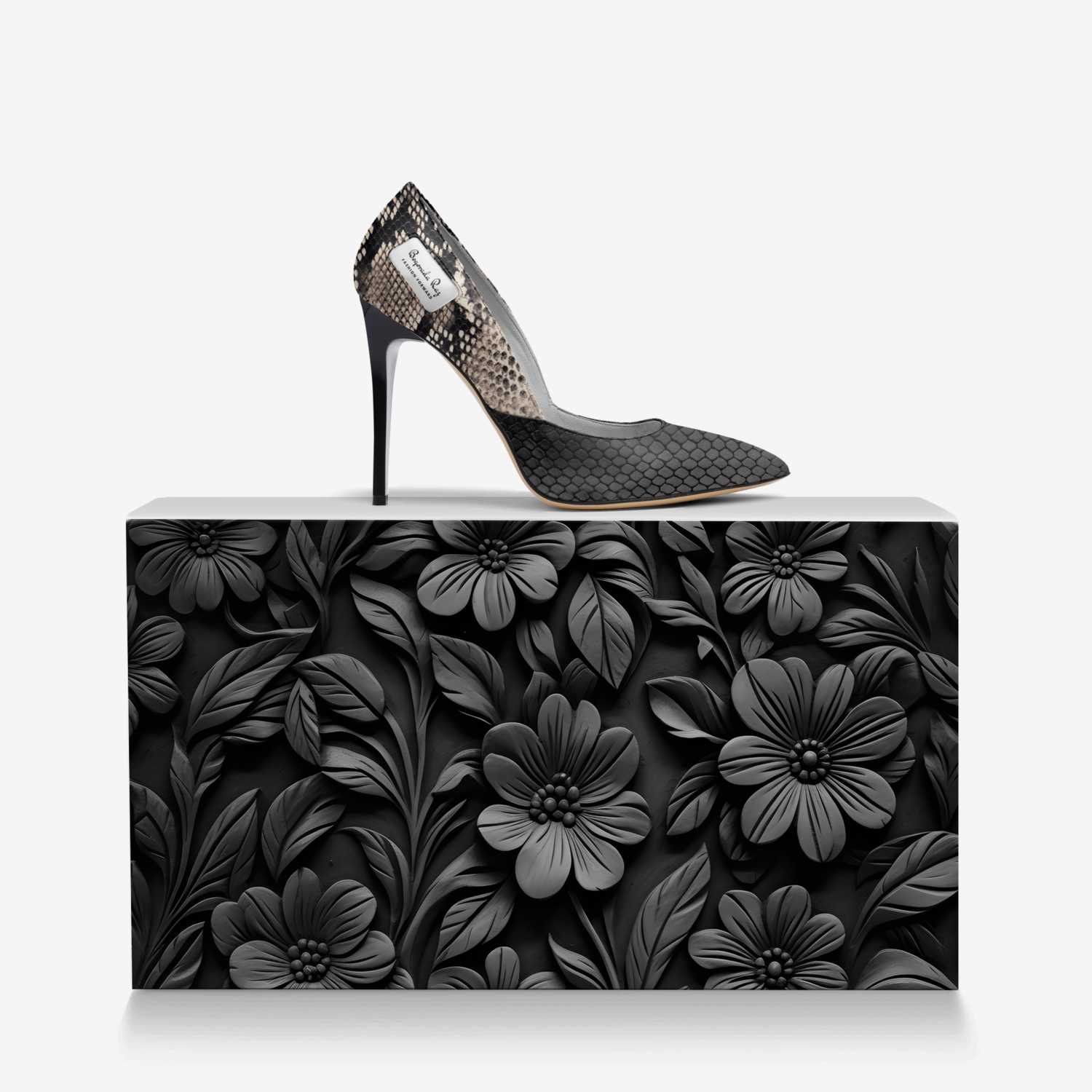 Boqorada Raz custom made in Italy shoes by Selena A Razo Bell | Over box view
