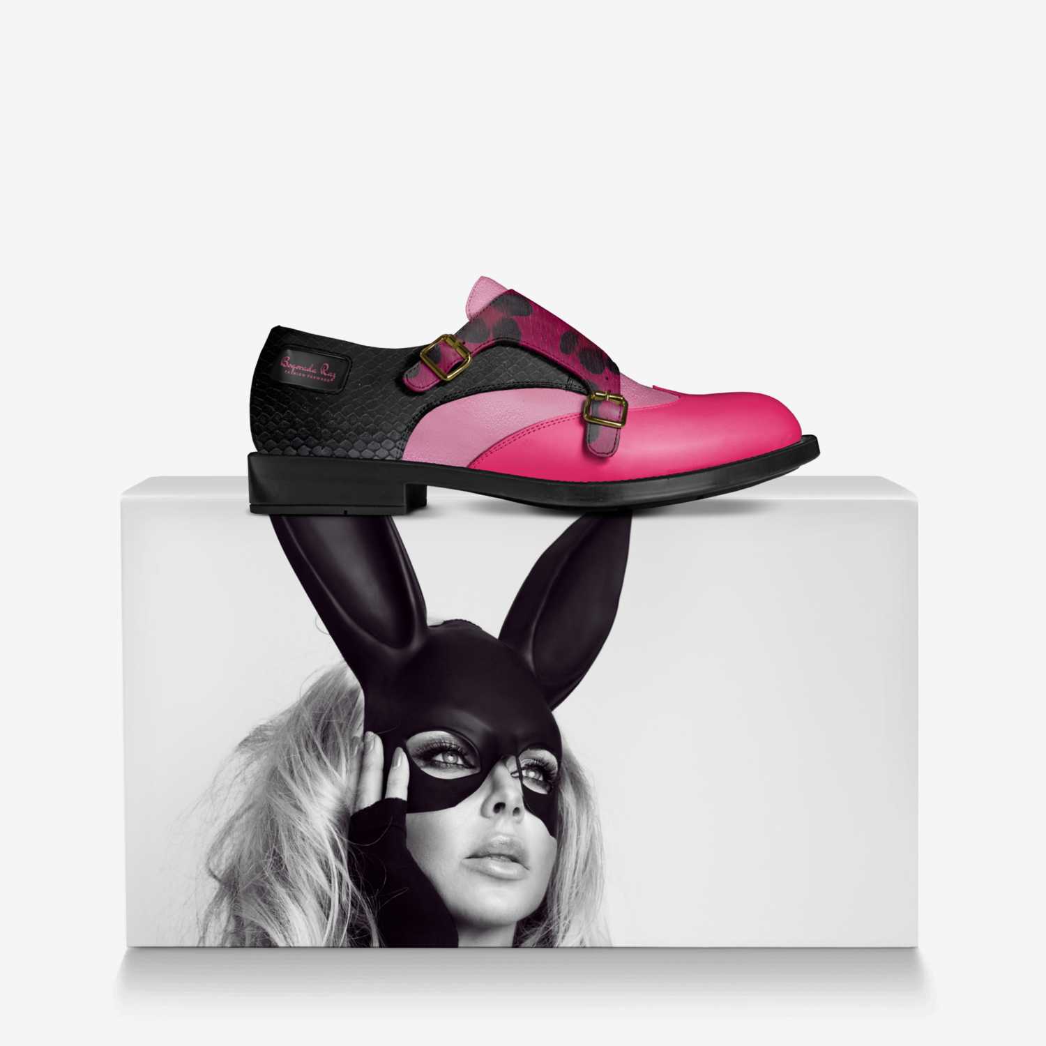 Boqorada Raz  custom made in Italy shoes by Selena A Razo Bell | Over box view