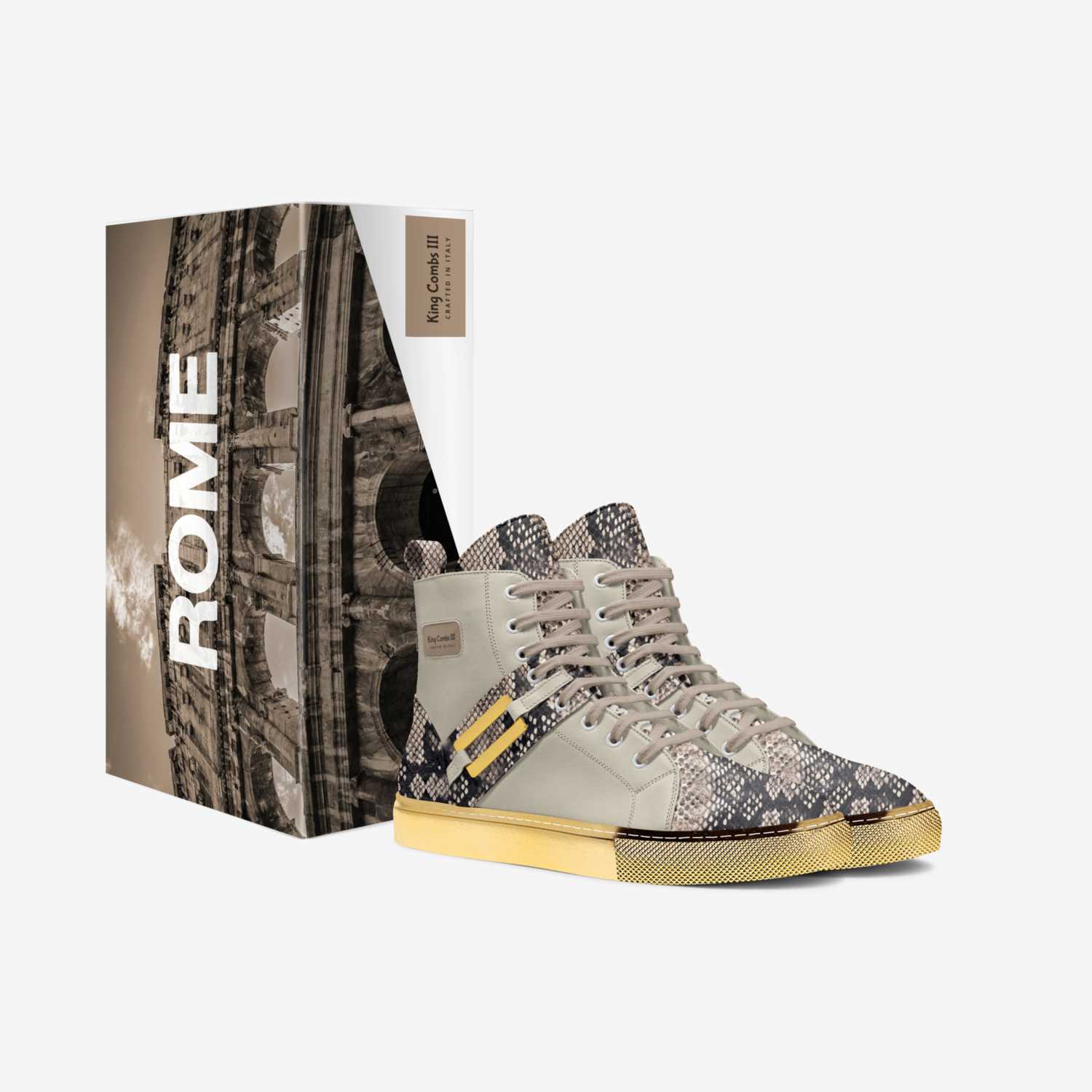 King Combs III  custom made in Italy shoes by Isiah Combs | Box view