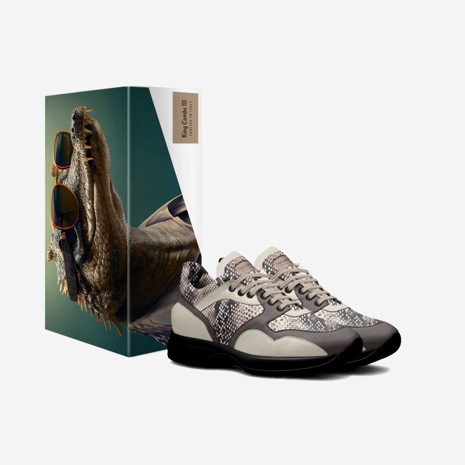 King Combs III  custom made in Italy shoes by Isiah Combs | Box view