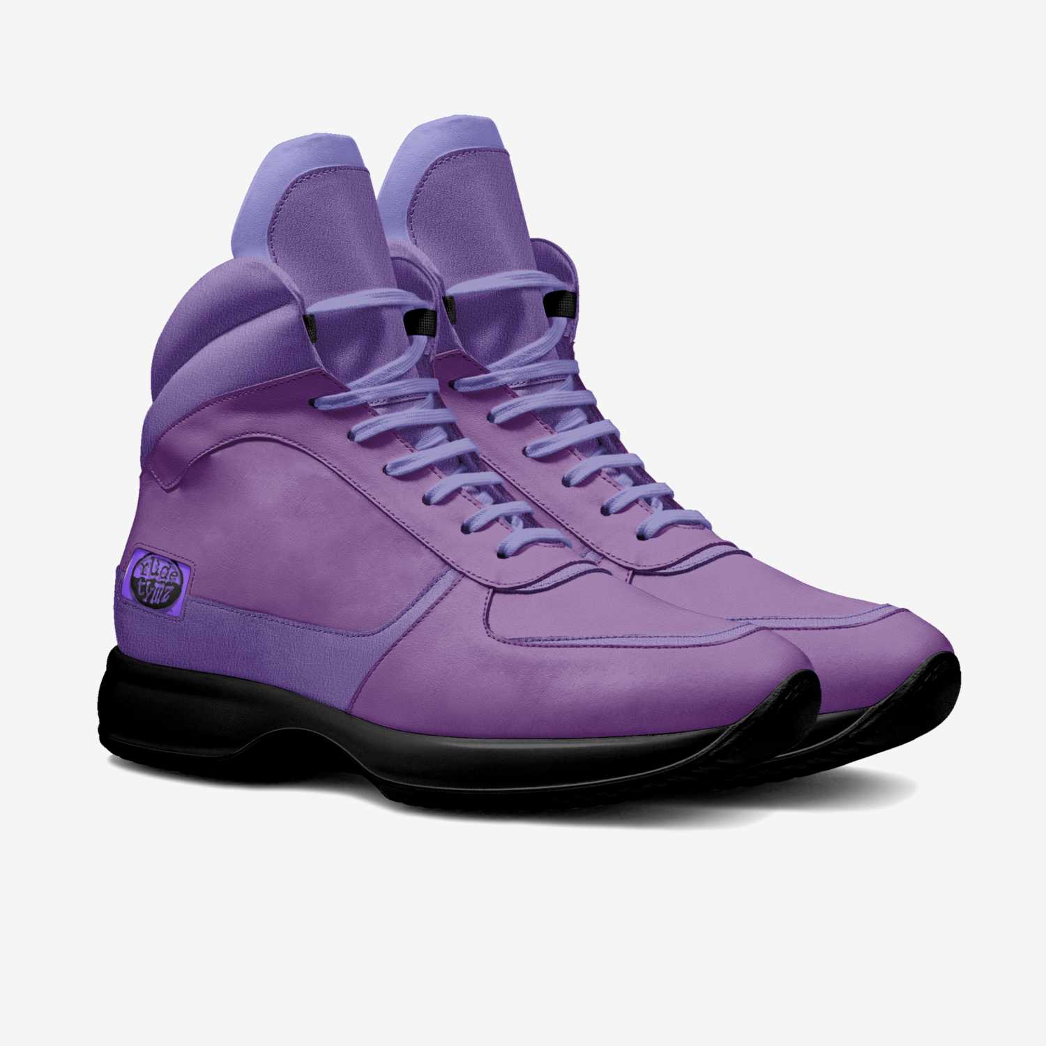 RT Purple Earth  custom made in Italy shoes by Byron Burke Aka Popâ Ur-mää | Double view
