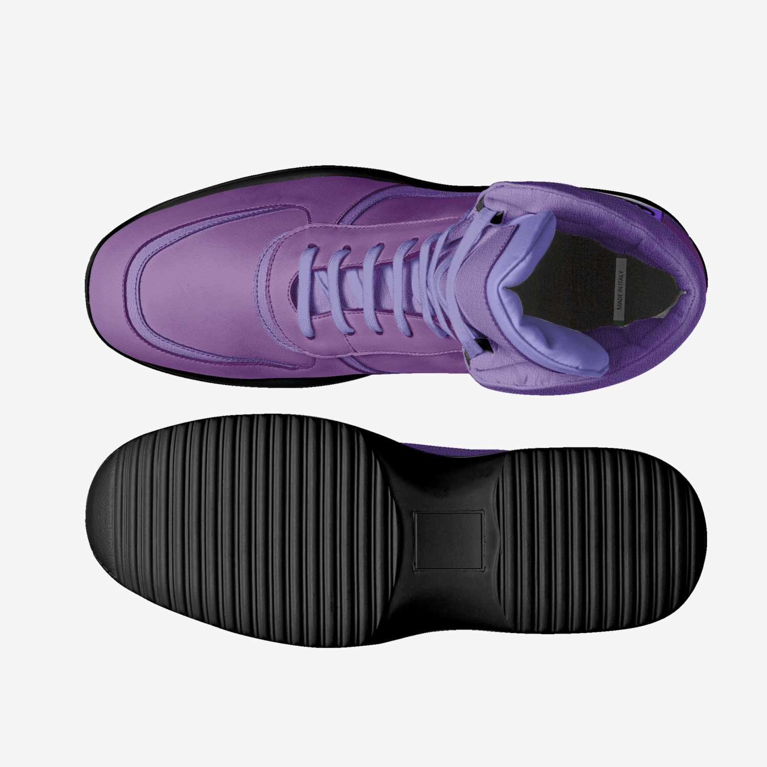RT Purple Earth  custom made in Italy shoes by Byron Burke Aka Popâ Ur-mää | Top view