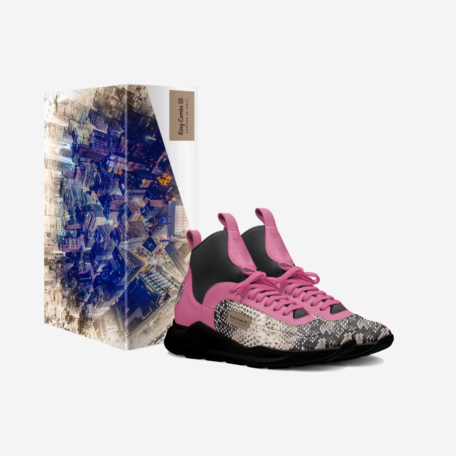 King Combs III  custom made in Italy shoes by Isiah Combs | Box view