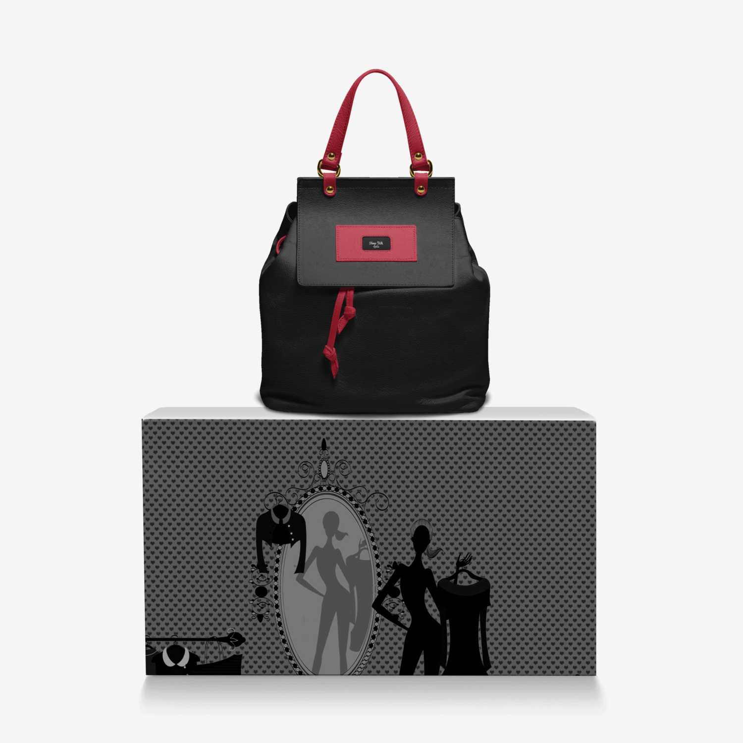 Shop Talk custom made in Italy design by Maria W | Over box view