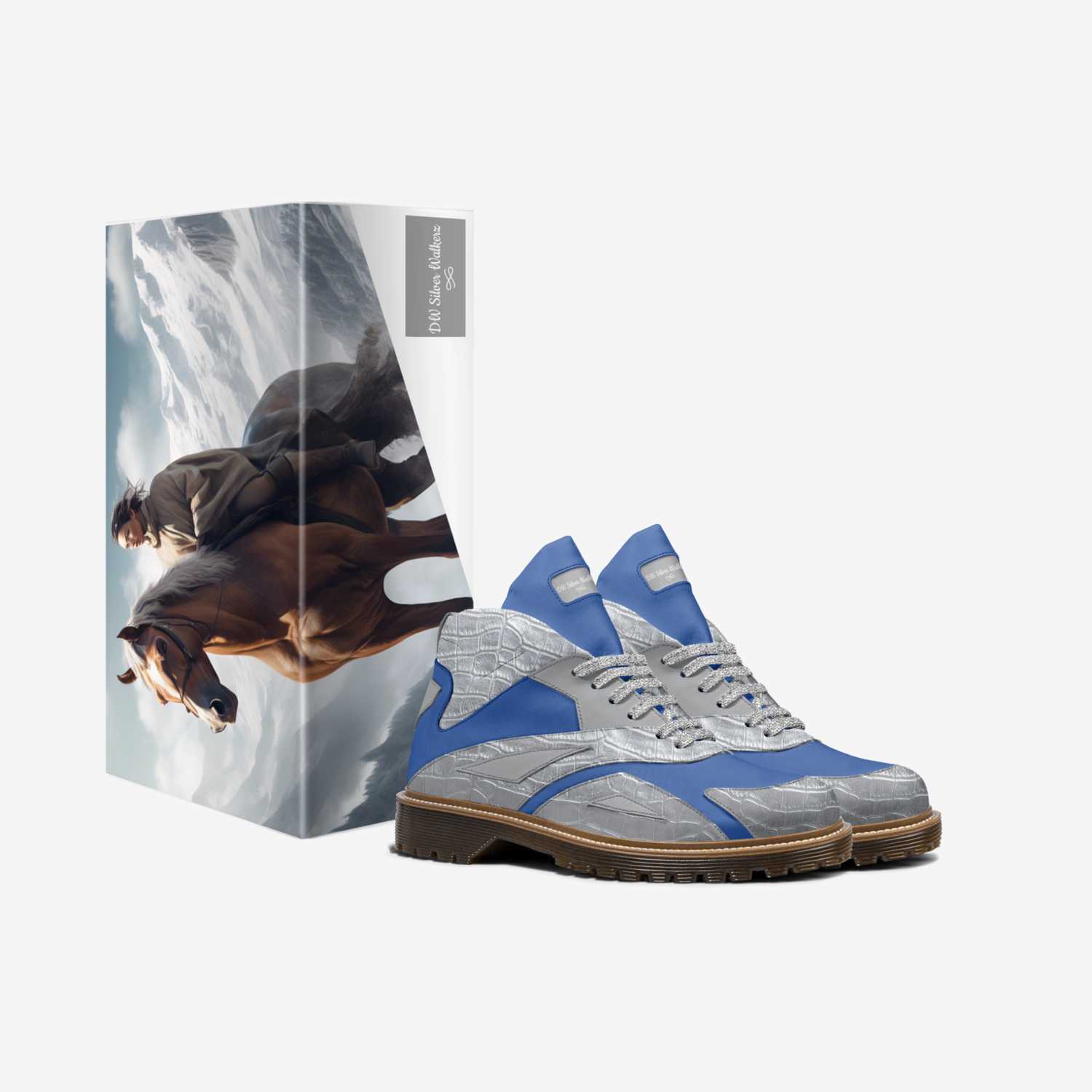 DW Silver Walkerz  custom made in Italy shoes by Diana Joe | Box view