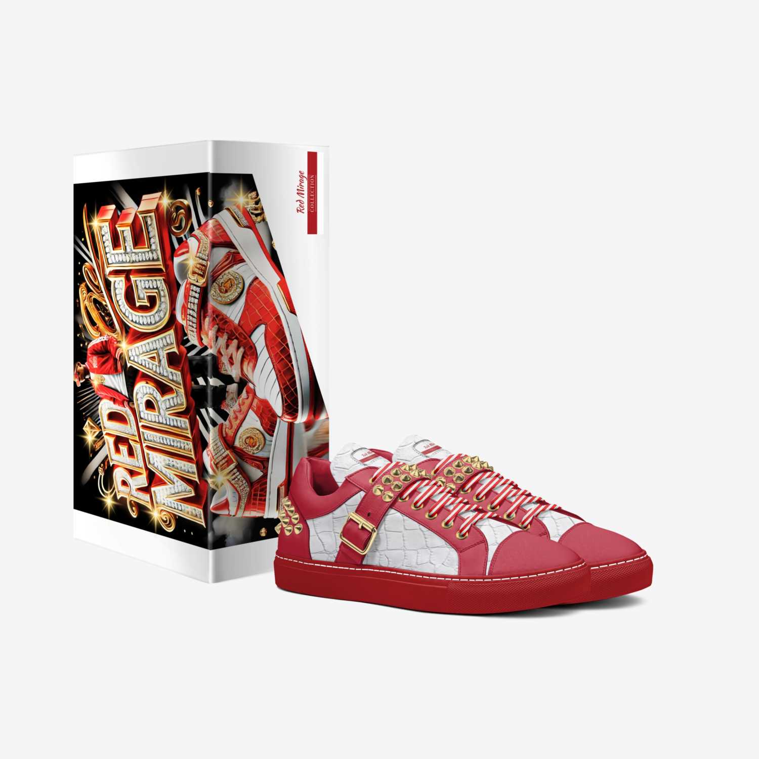 Red Mirage custom made in Italy shoes by Bullish Boutique | Box view