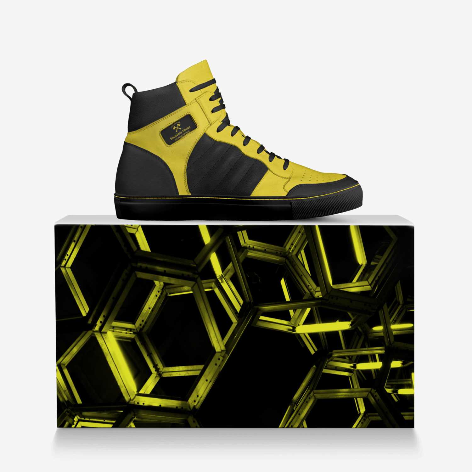Shoeless custom made in Italy shoes by Chris Rue | Over box view