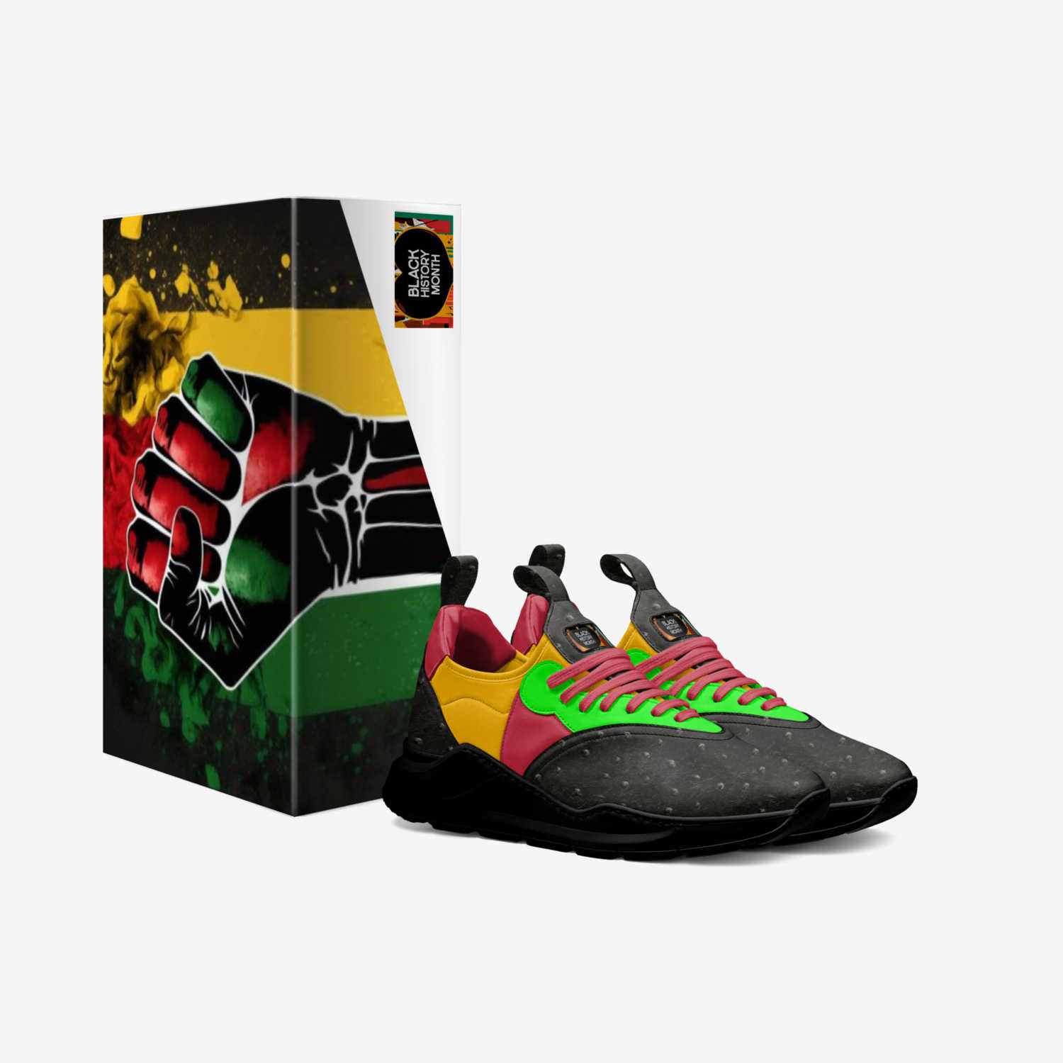 Binah Blk History custom made in Italy shoes by Antwon Watson | Box view