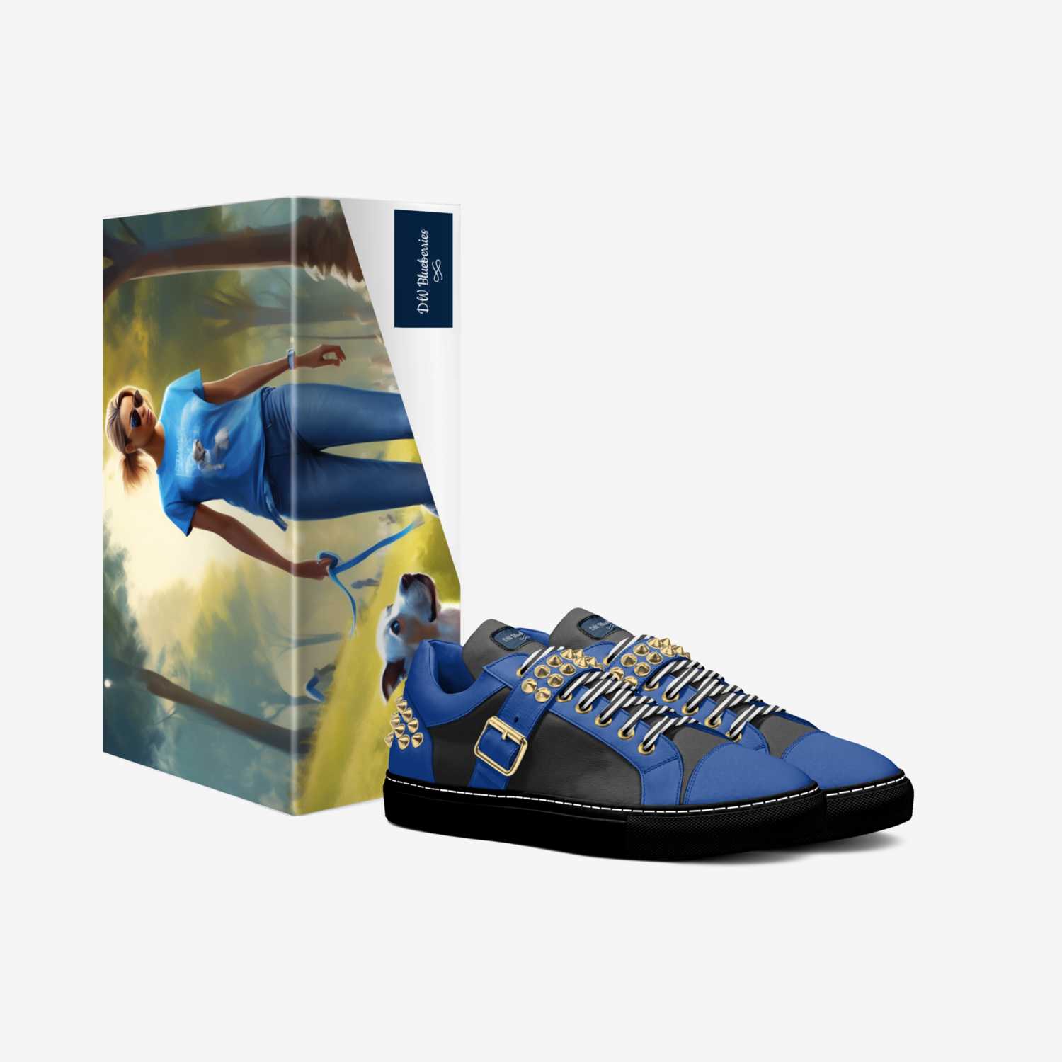 DW Blueberries  custom made in Italy shoes by Diana Joe | Box view