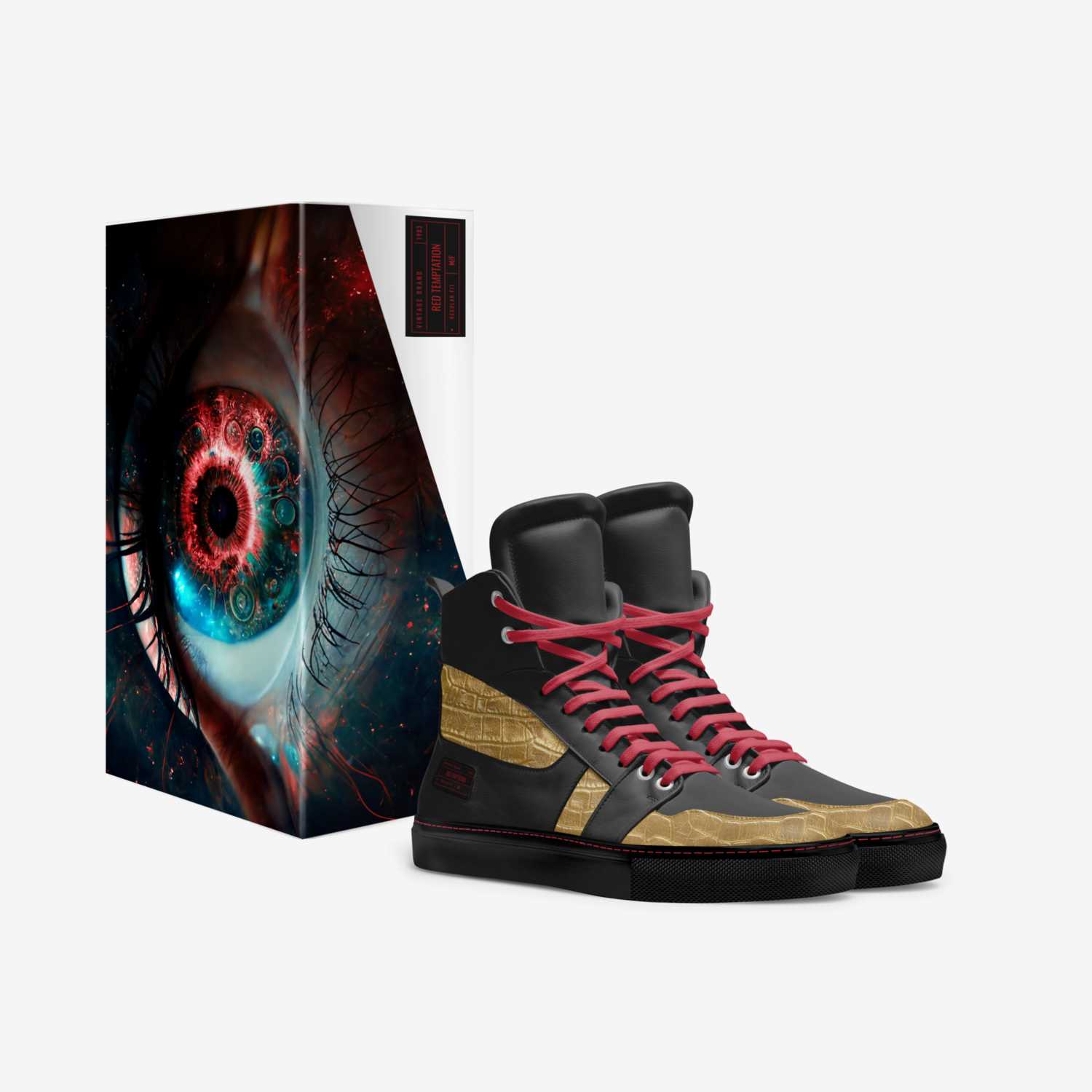 Red Temptation custom made in Italy shoes by Trevor Briner | Box view