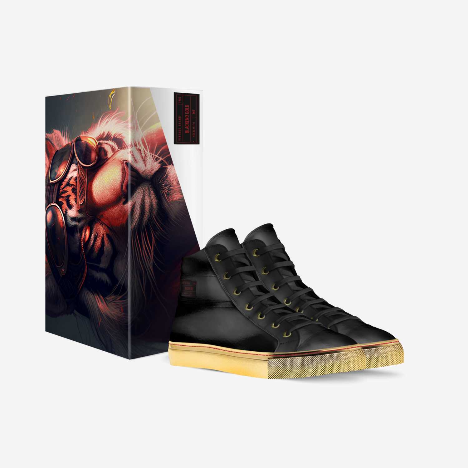 Blackend Gold custom made in Italy shoes by Trevor Briner | Box view