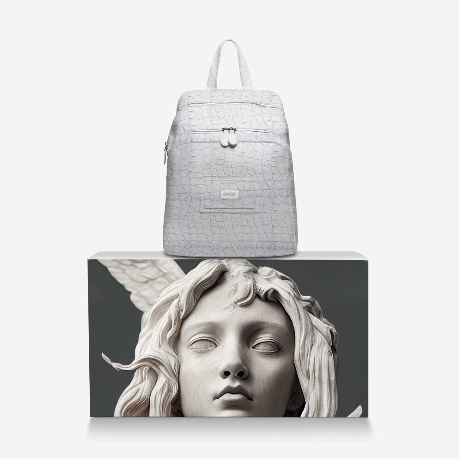 Silver Cord  custom made in Italy design by Selena A Razo Bell | Over box view