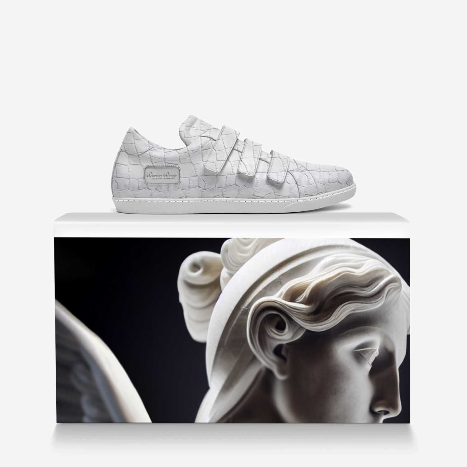 Warrior Wings  custom made in Italy shoes by Selena A Razo Bell | Over box view