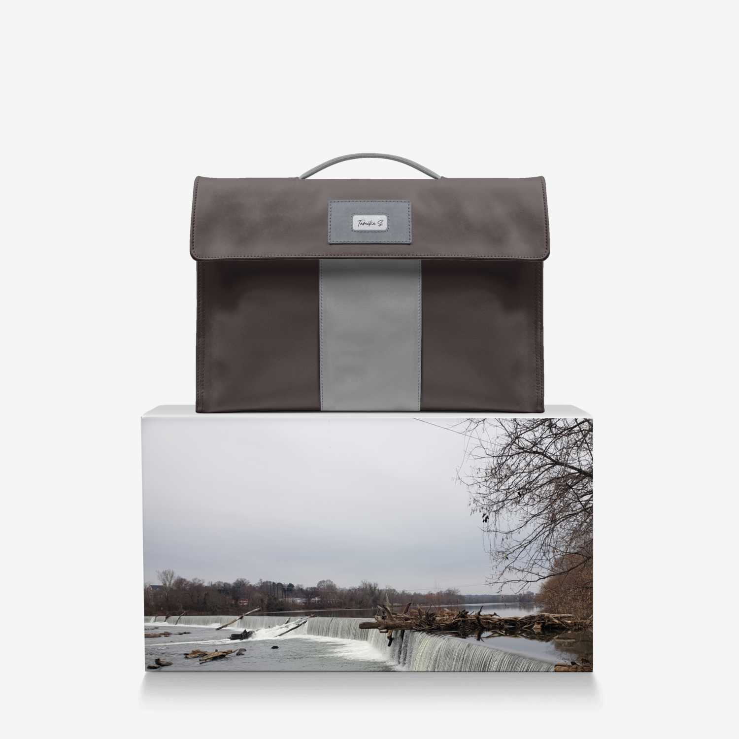 Brammes Bag custom made in Italy design by Tamika S | Over box view