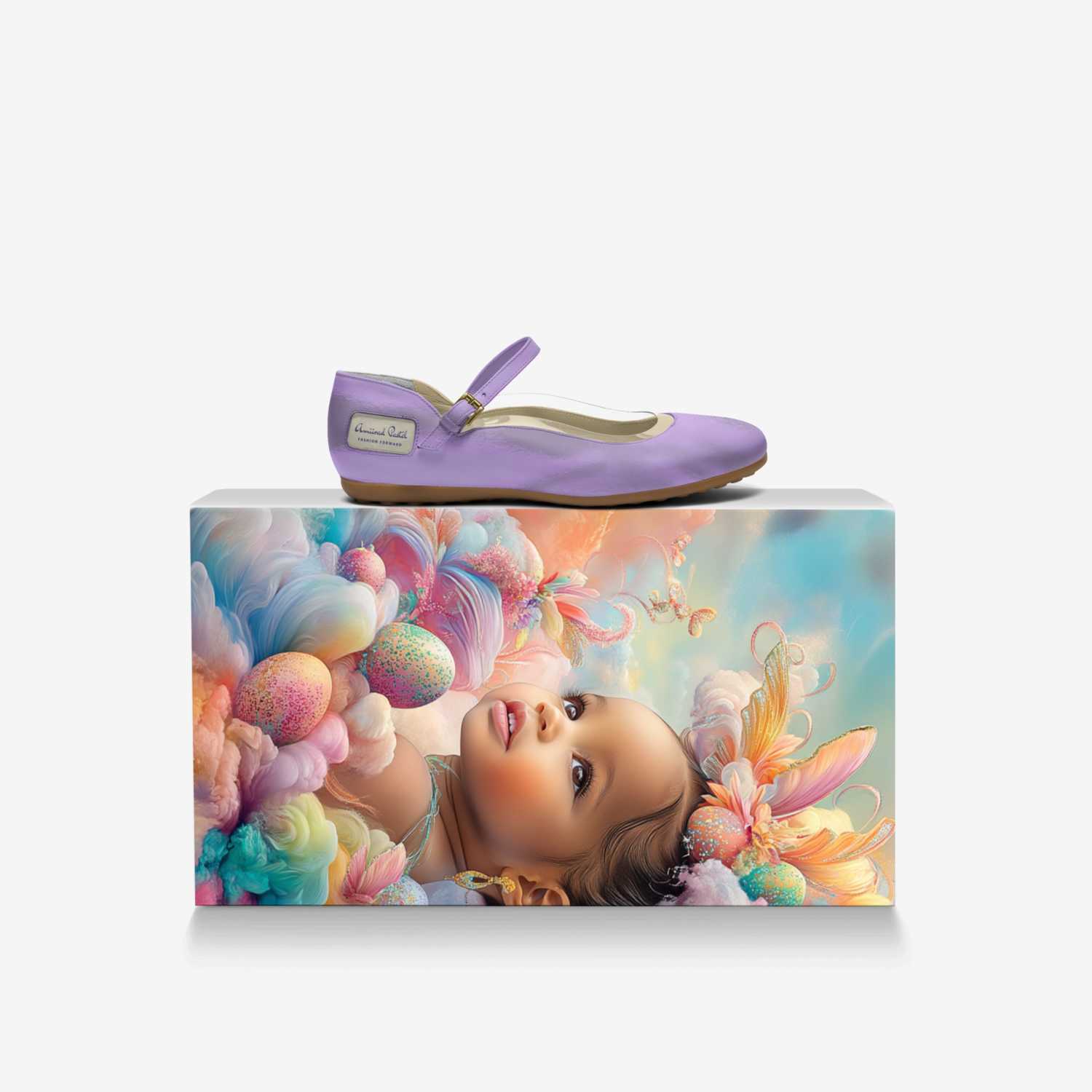 Amiirad Pastel custom made in Italy shoes by Selena A Razo Bell | Over box view