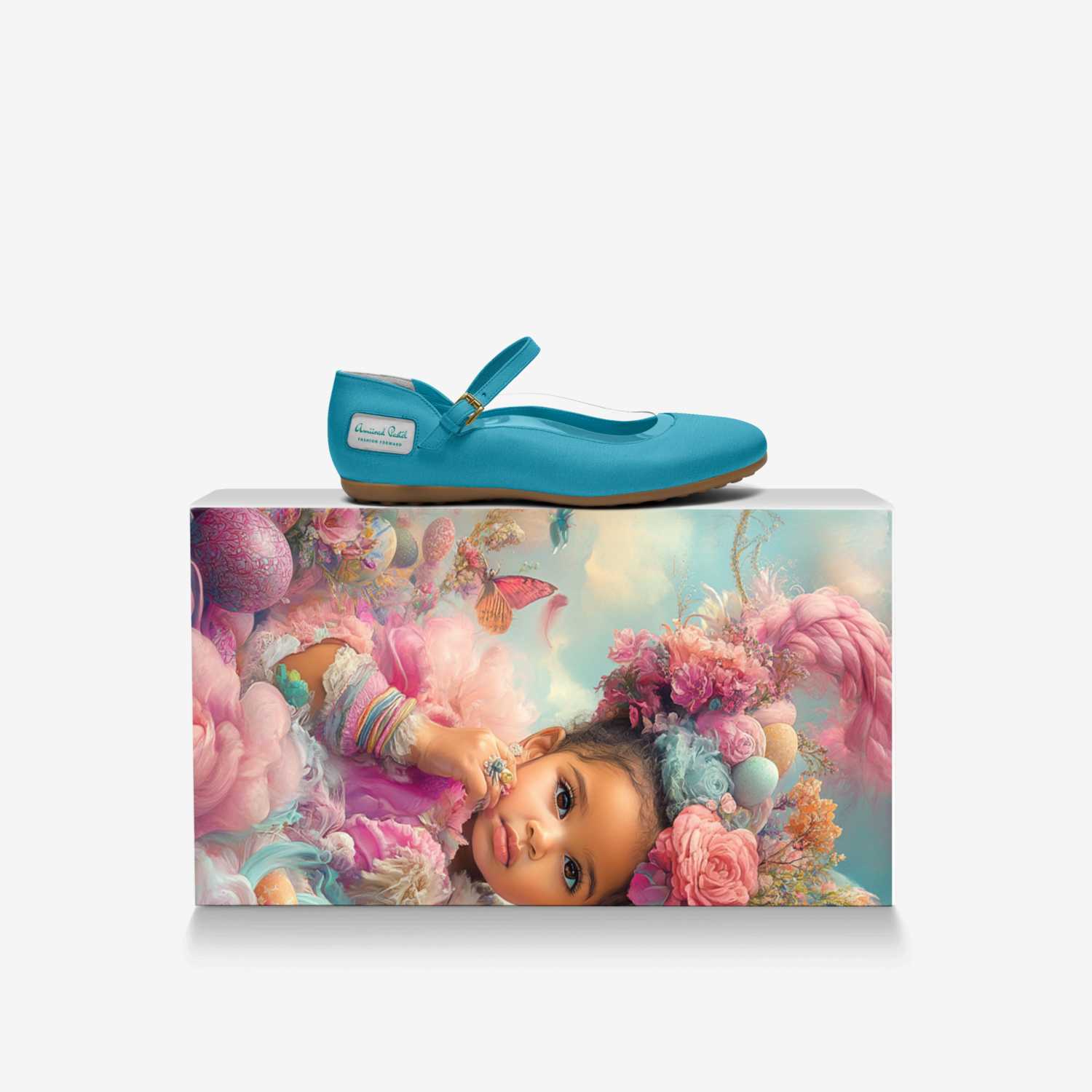 Amiirad Pastel custom made in Italy shoes by Selena A Razo Bell | Over box view