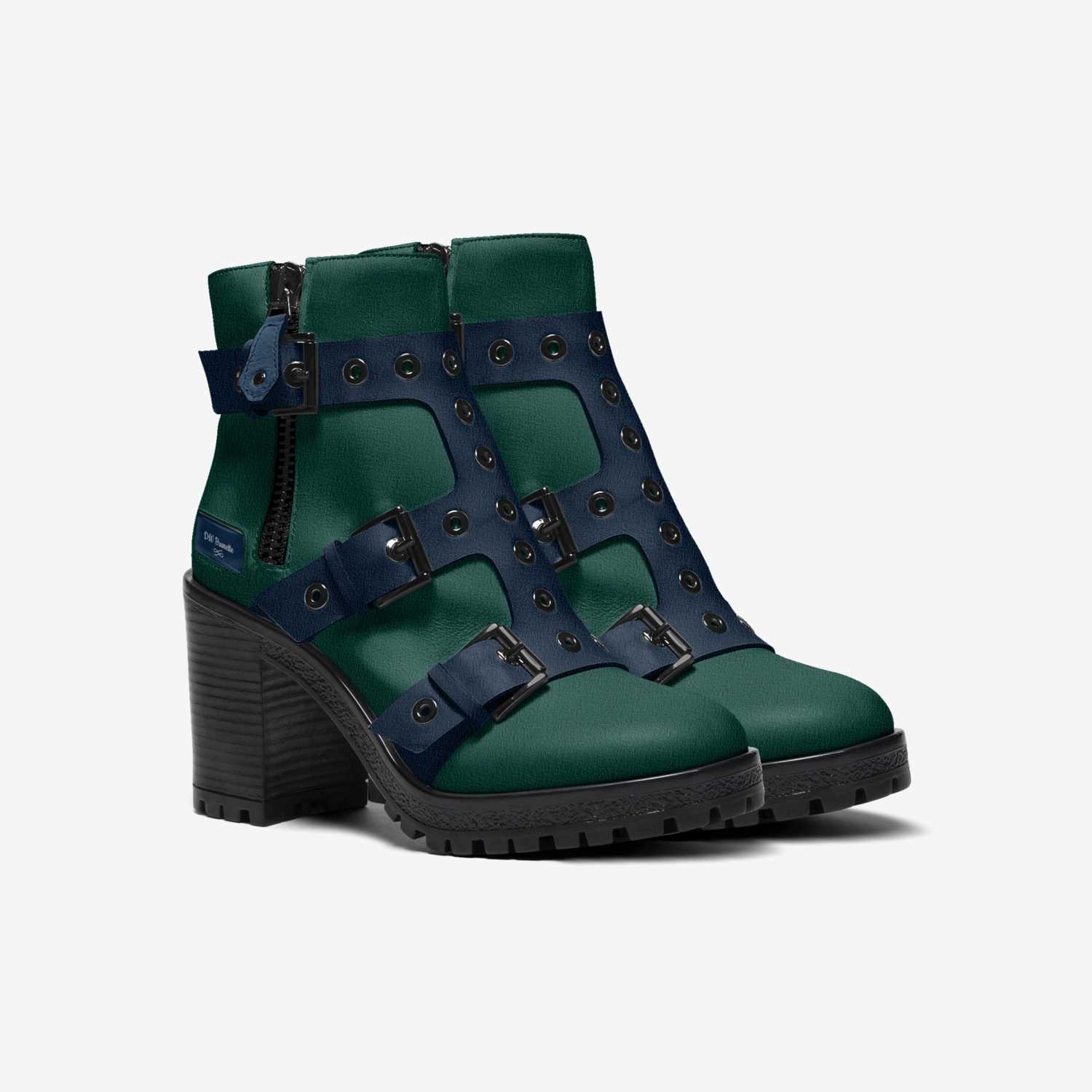 DW Brunette  custom made in Italy shoes by Diana Joe | Double view