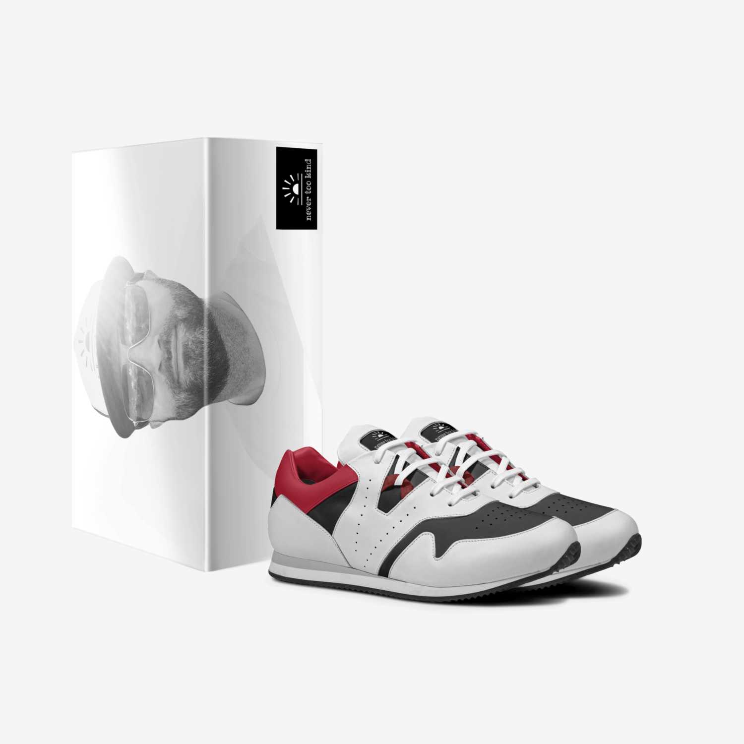 NTK White Bolt custom made in Italy shoes by Nate Karsten | Box view