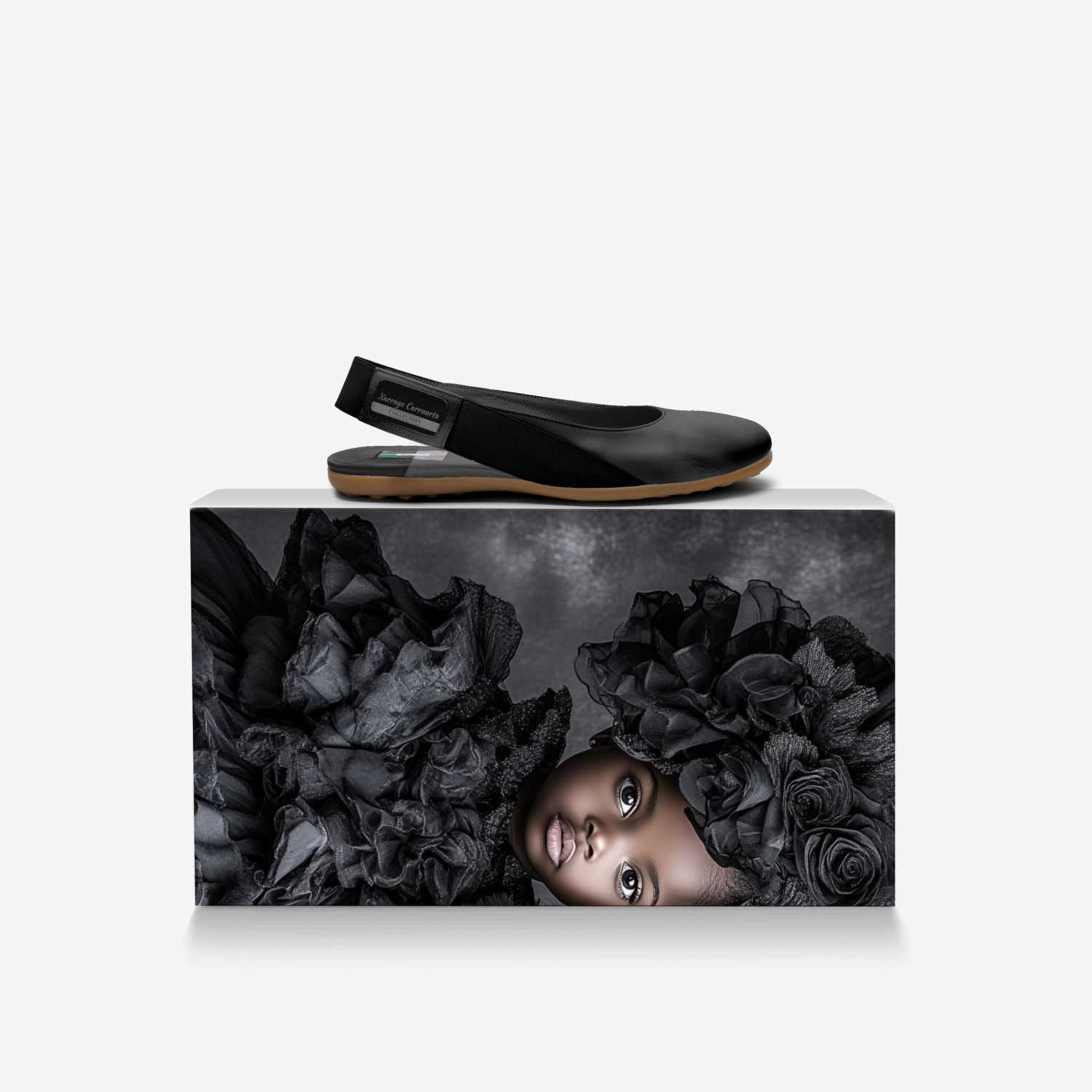Xarrago Carruurta custom made in Italy shoes by Selena A Razo Bell | Over box view
