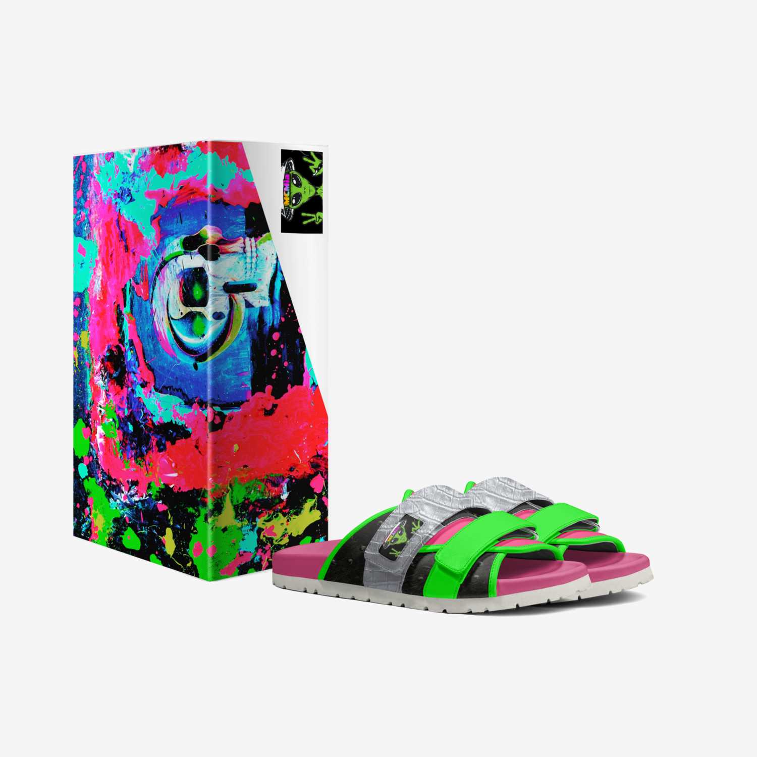 Starseed Slide custom made in Italy shoes by Melanie Powers | Box view