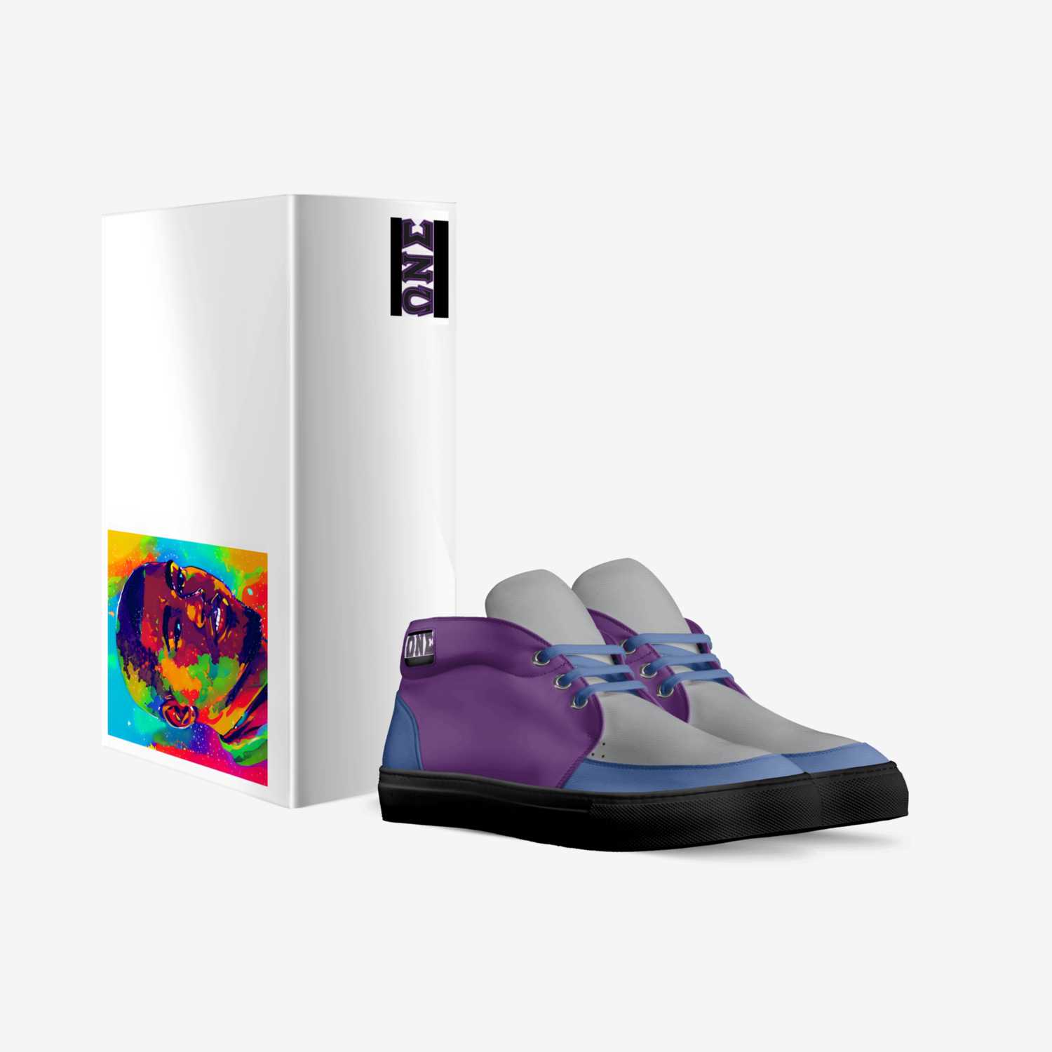 ΩΝΣ  custom made in Italy shoes by Denzel White | Box view