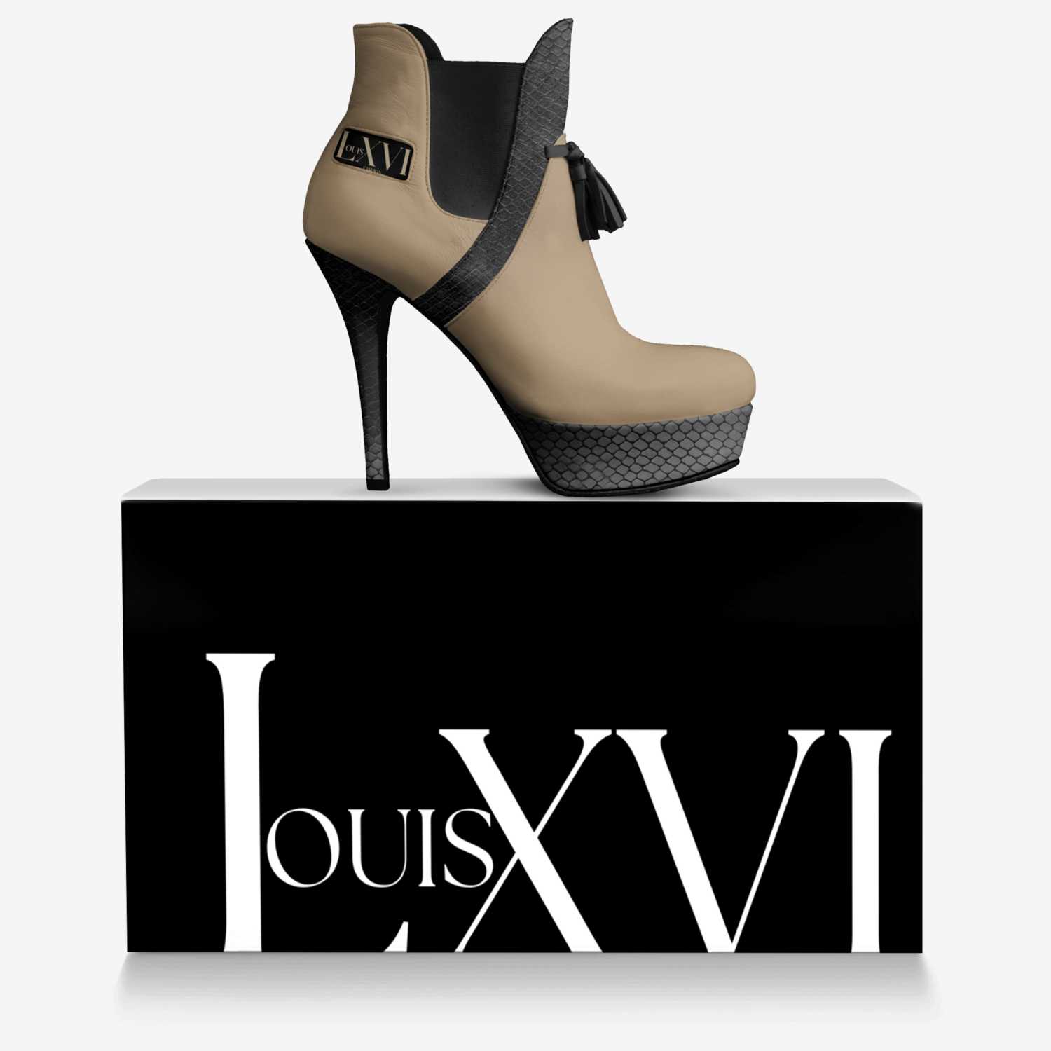 Louis XV1 custom made in Italy shoes by Aboutir Apparel | Over box view