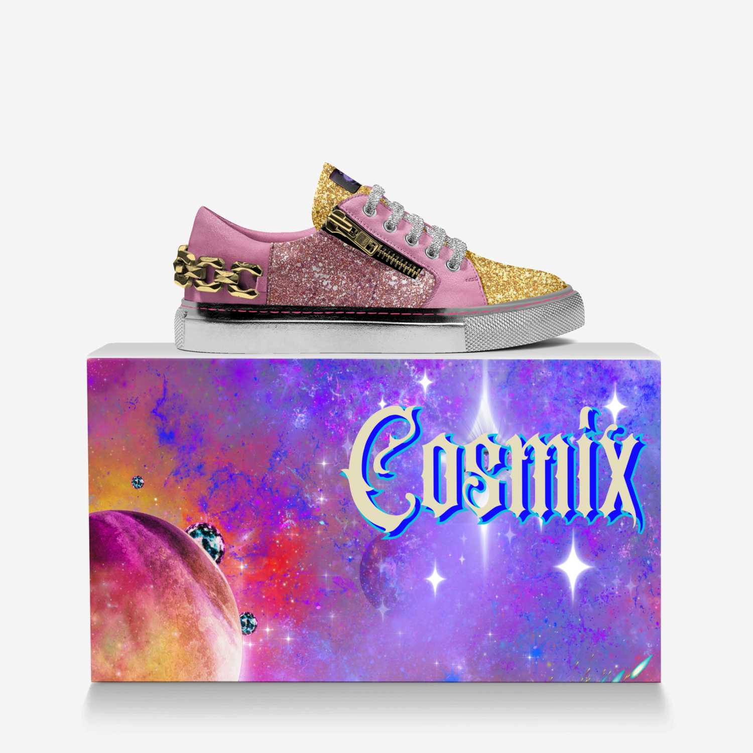 Galactic Starfire custom made in Italy shoes by Joseph vancaeneghem | Over box view