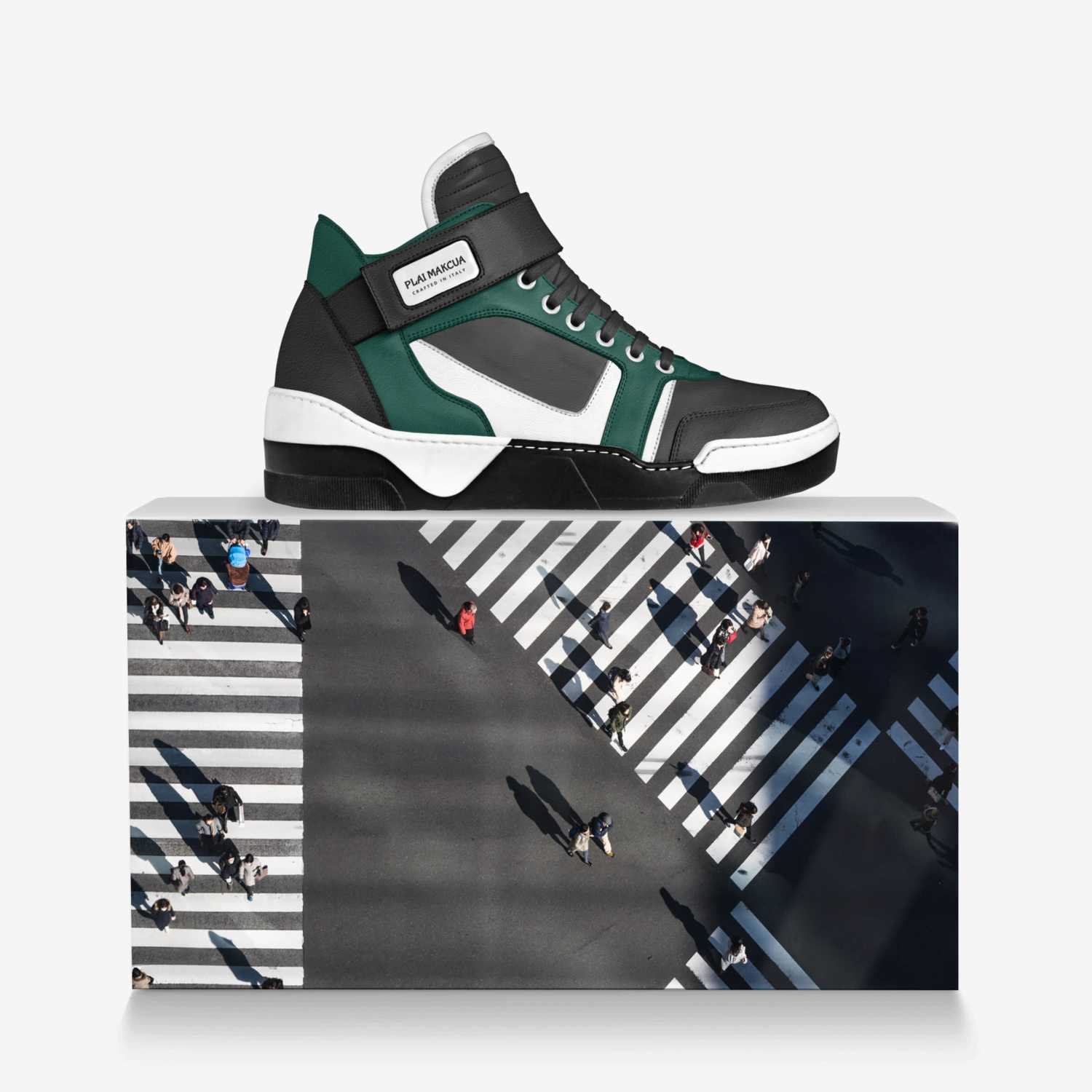 PLAI MAKCUA custom made in Italy shoes by Darryl D Greene | Over box view