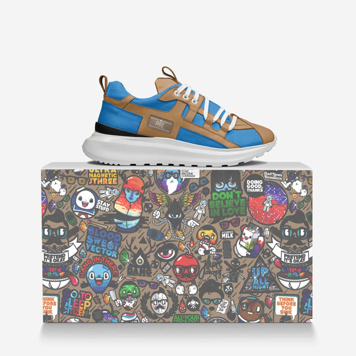 play hard custom made in Italy shoes by Rodney R. | Over box view