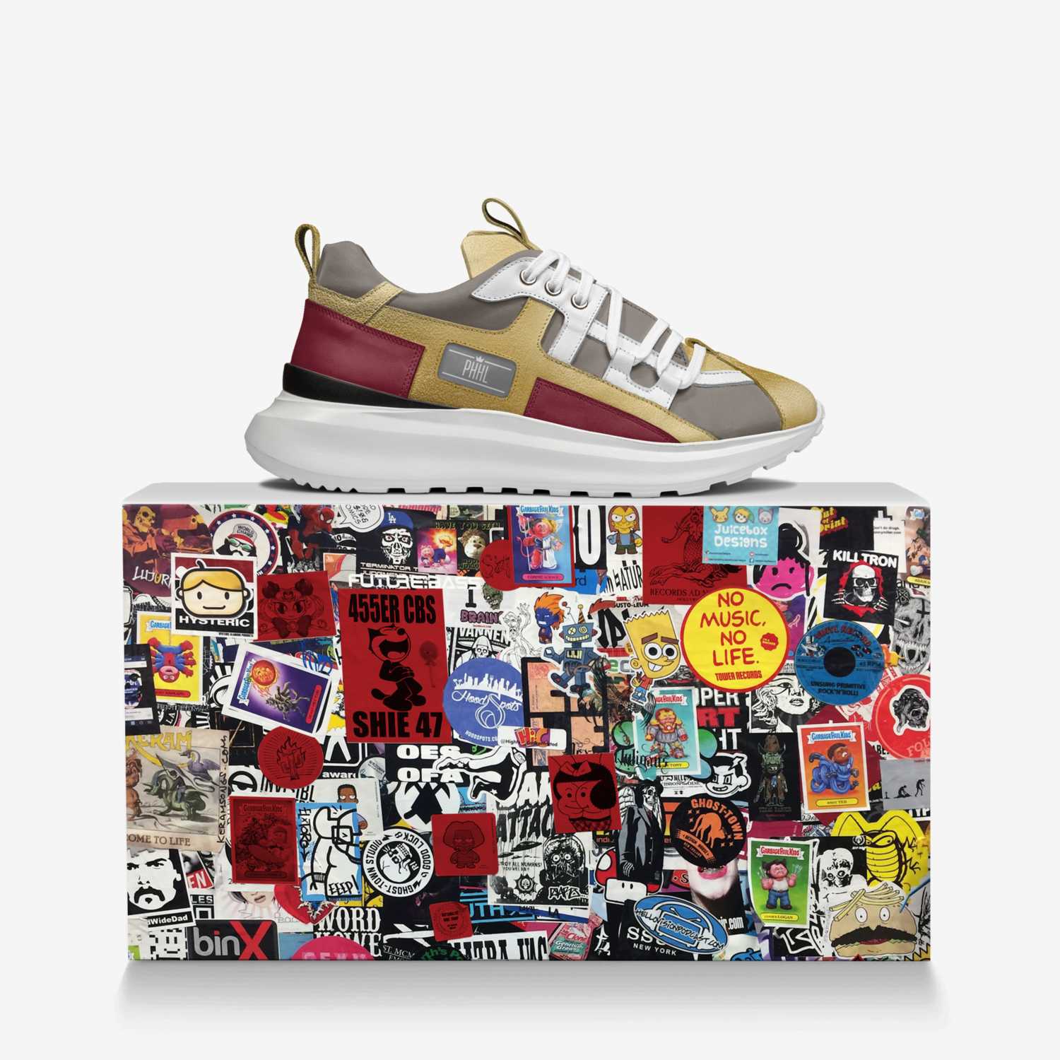 play hard custom made in Italy shoes by Rodney R. | Over box view