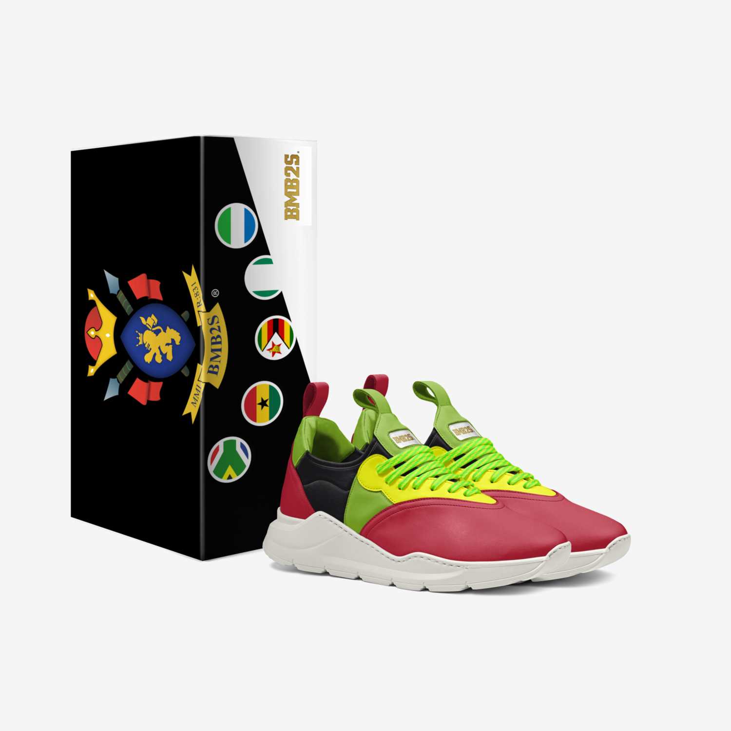 BMB2S AFRICA KICKS custom made in Italy shoes by Elvyn Arriola Guity | Box view