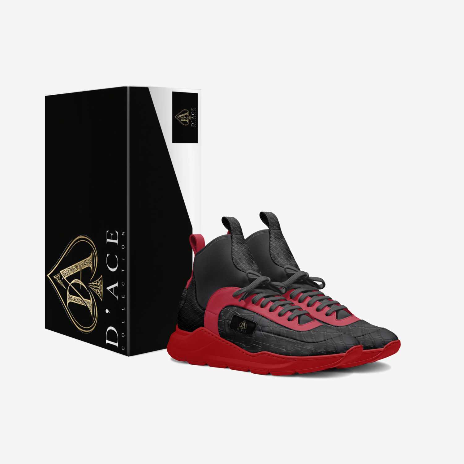 Black Drachen custom made in Italy shoes by D'Ace Collection | Box view