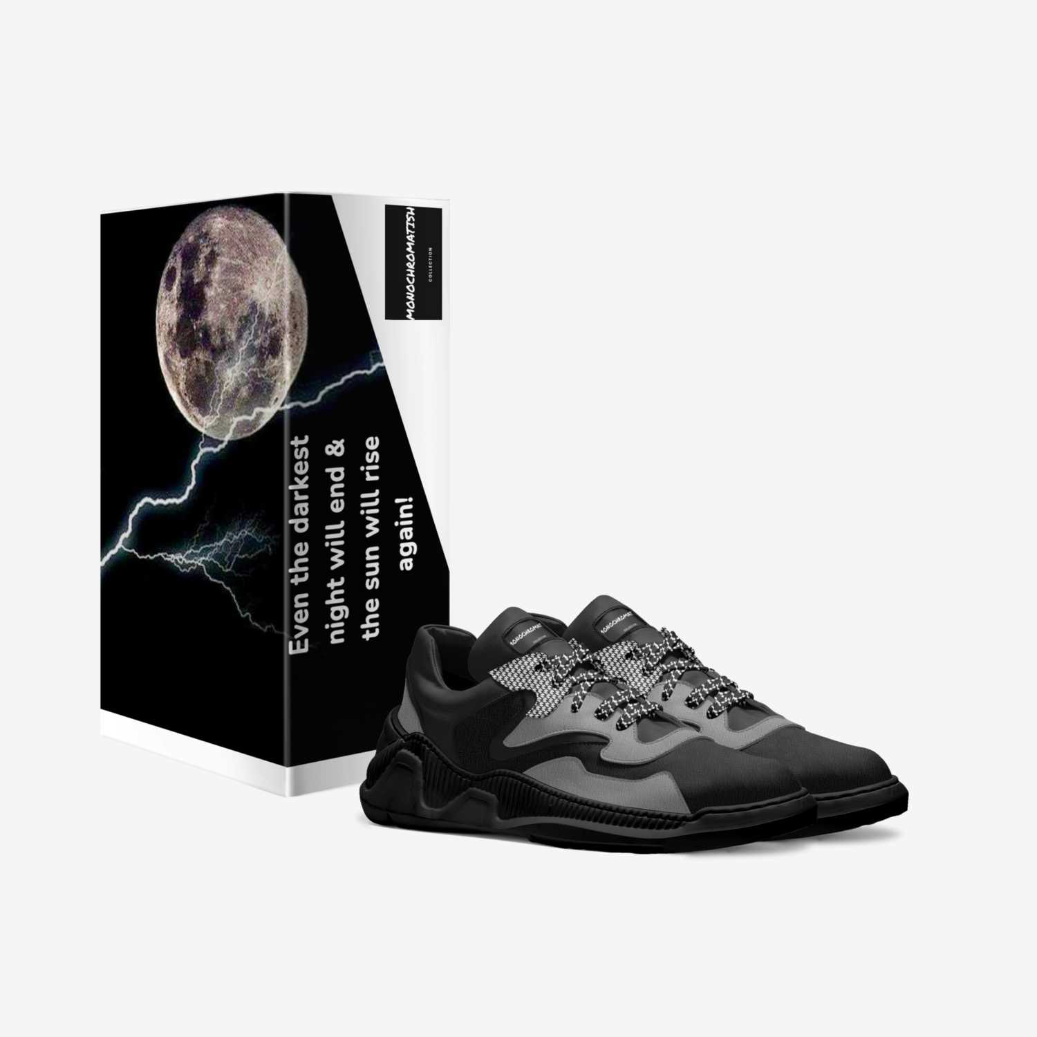 Monochromatish custom made in Italy shoes by Shamari Kelly | Box view