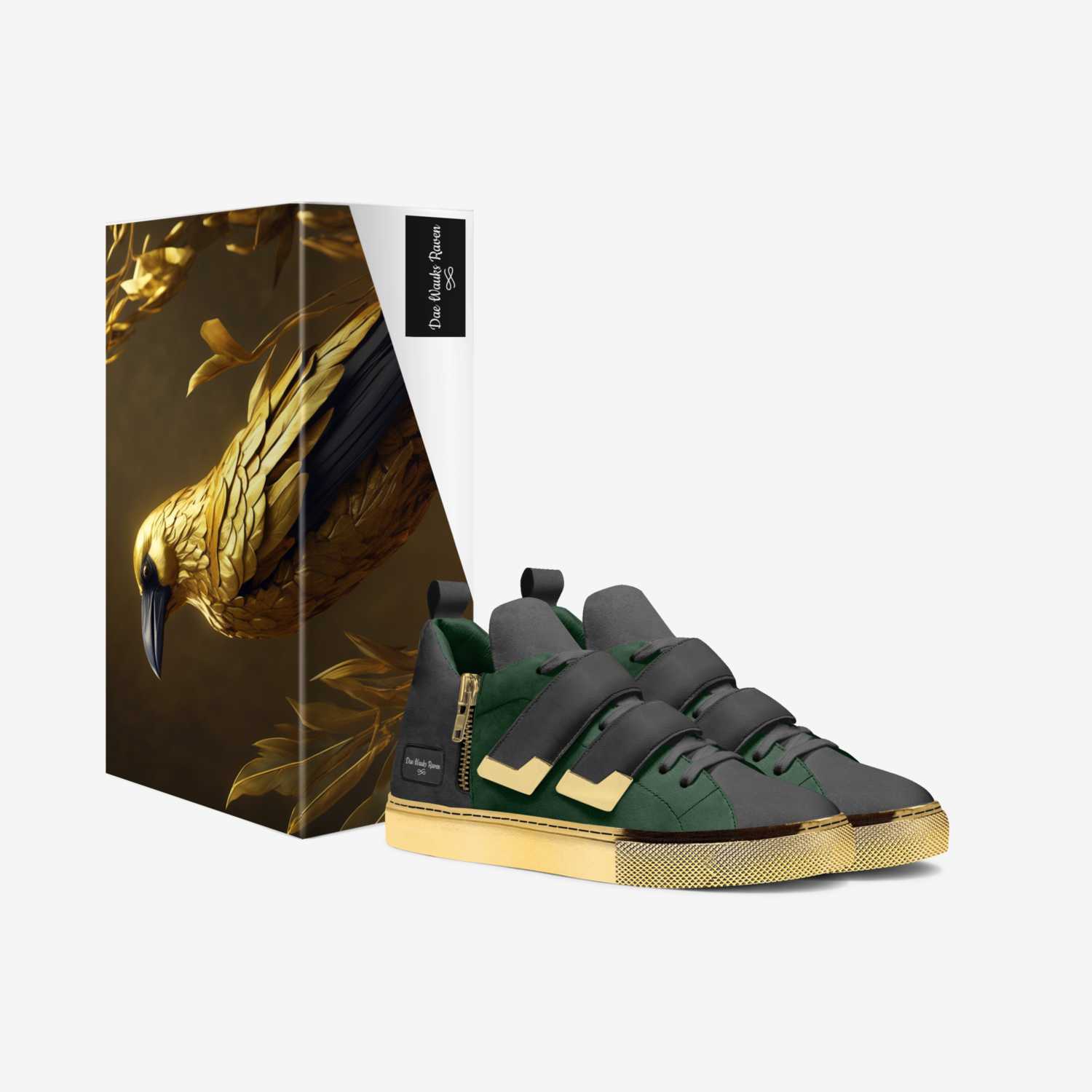 Dae Wauks Raven custom made in Italy shoes by Diana Joe | Box view