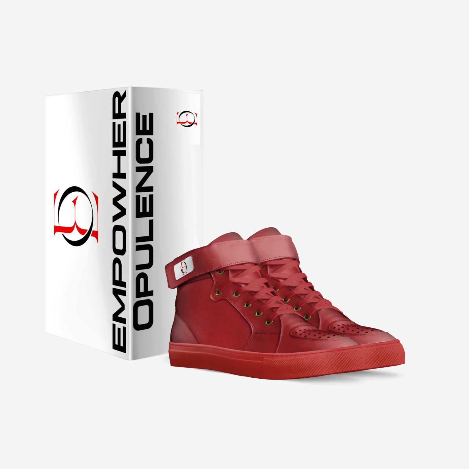 EMOP All Red custom made in Italy shoes by Lakierra Johnson | Box view