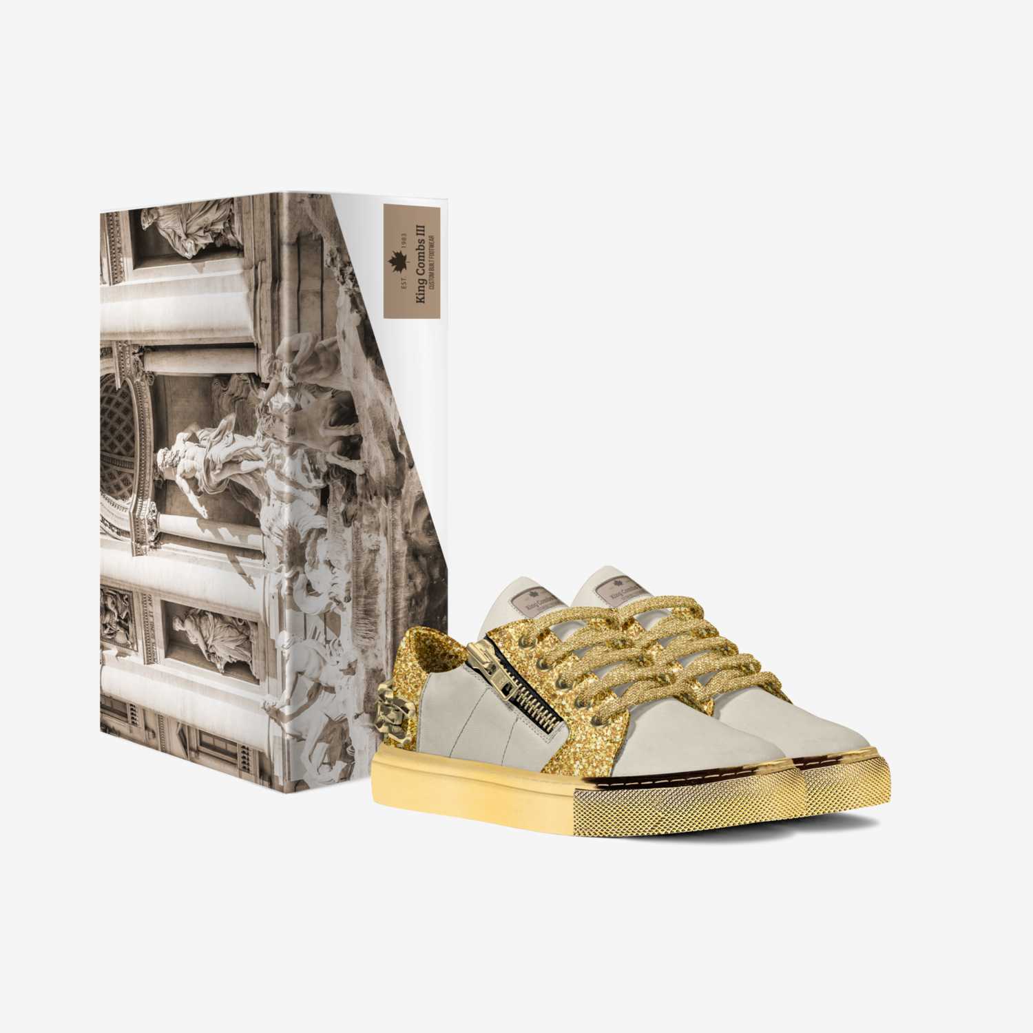 King Combs III  custom made in Italy shoes by Isiah Combs | Box view