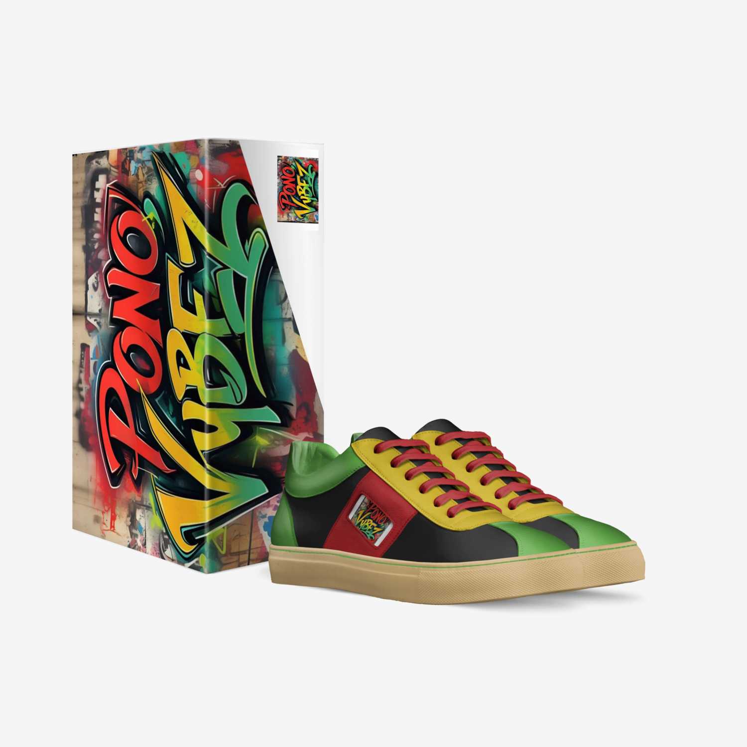 Pono Vybez custom made in Italy shoes by Ryan Edwards | Box view