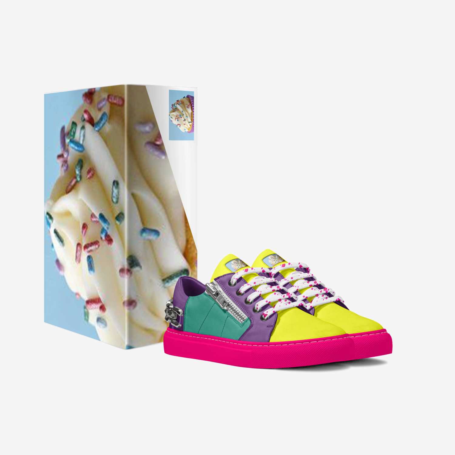 BSTATS (CUPCAKES) custom made in Italy shoes by Deaundre Williams | Box view
