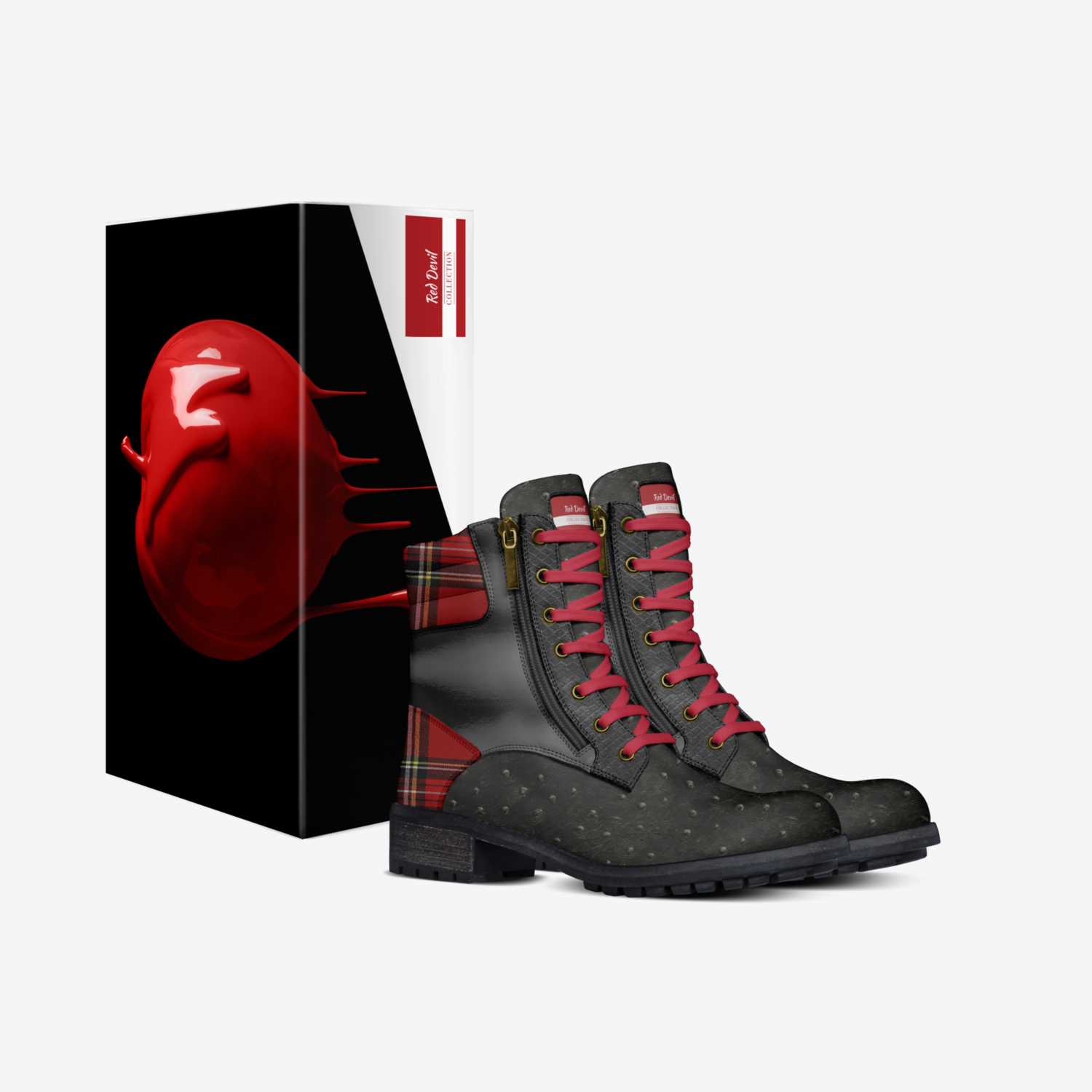 Red Devil  custom made in Italy shoes by Keith Gustafson | Box view