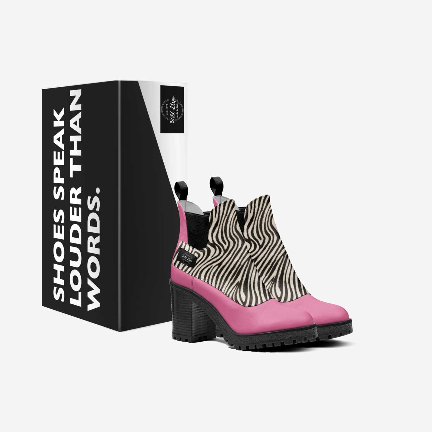 Wild Steps custom made in Italy shoes by Cheryl Cotner | Box view
