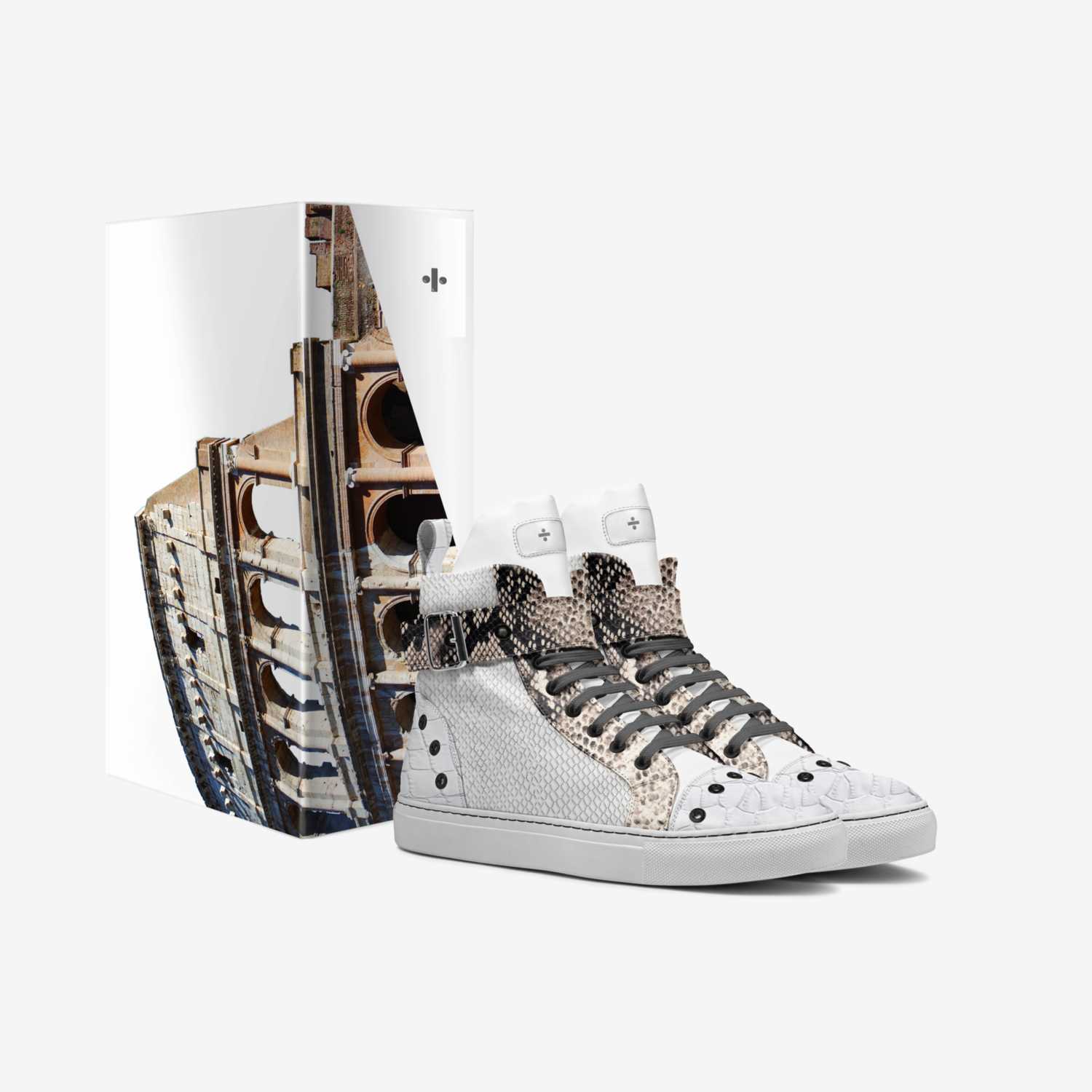 Complex custom made in Italy shoes by David Vaughn | Box view