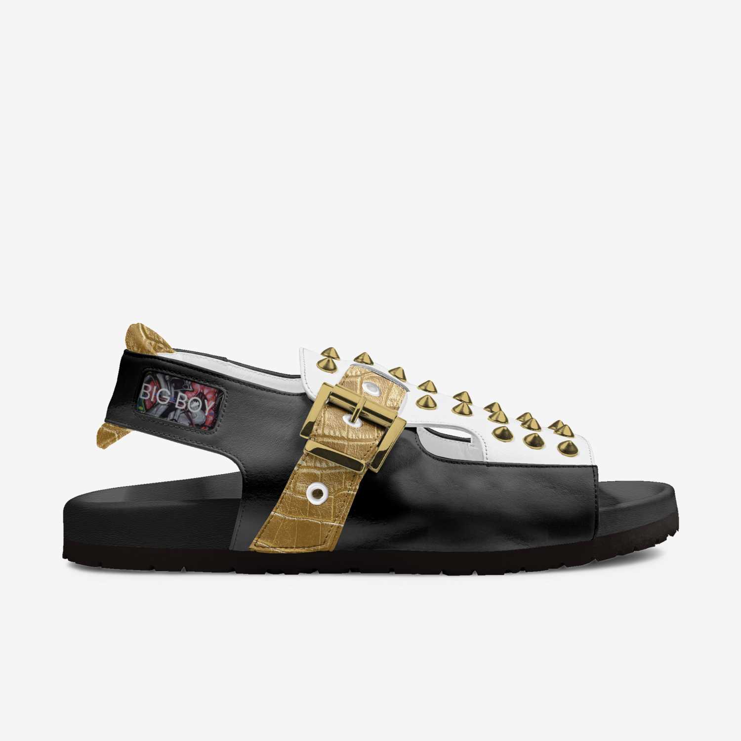 Big Boy Sneakers  custom made in Italy shoes by Sher-vawn Robinson | Side view