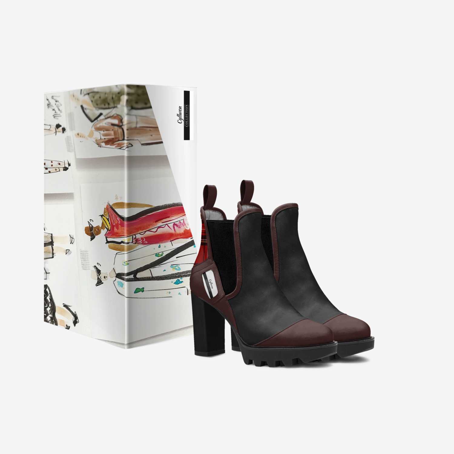 Cyllwen custom made in Italy shoes by Angela Benner | Box view